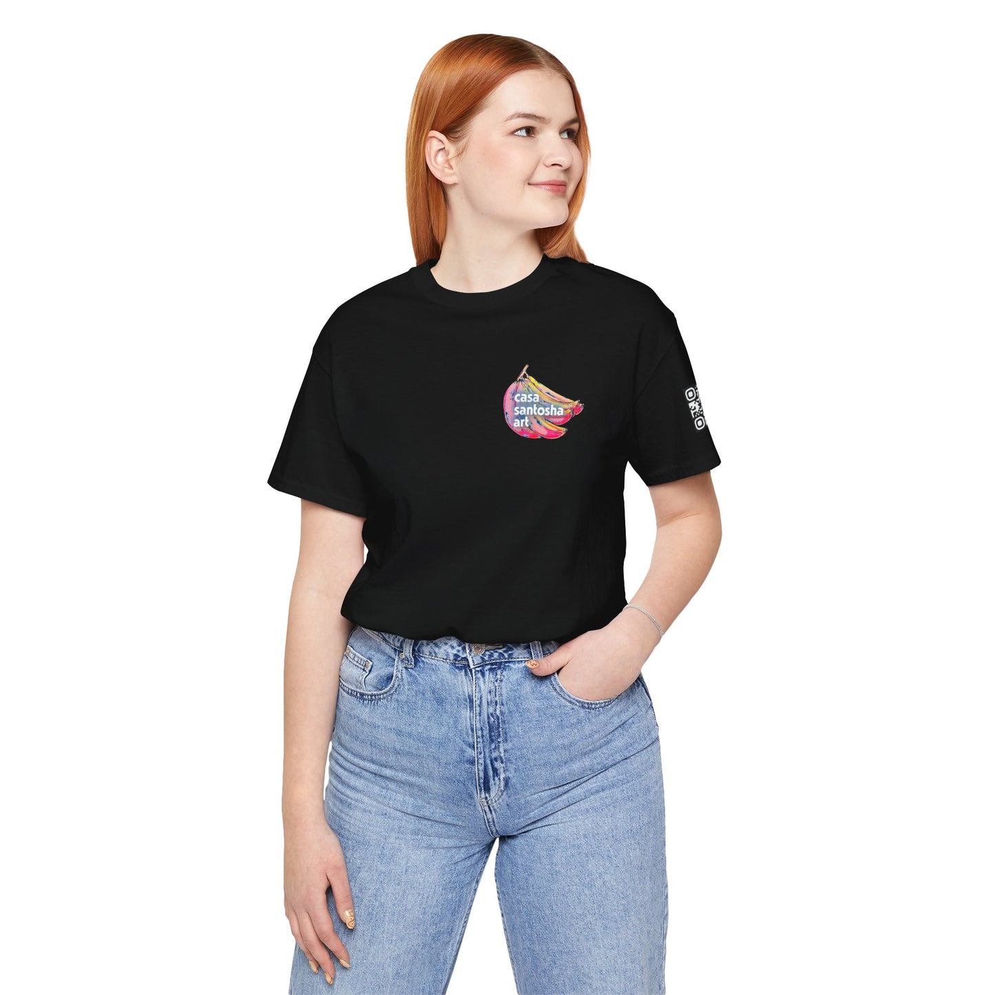 T-shirt unisexe néon à motif poisson frit