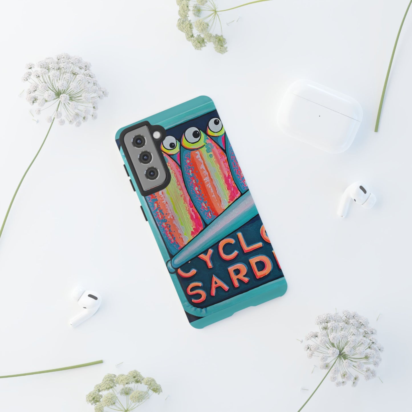 Neon Sardines Tough Phone Case