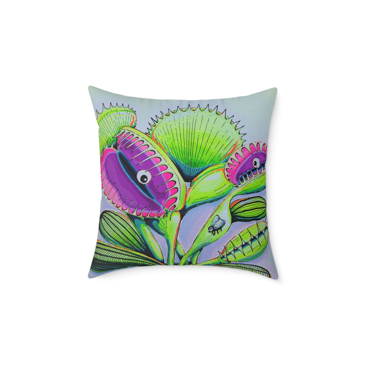 Cyclops Venus Fly Trap Art Canvas Decorative Pillow