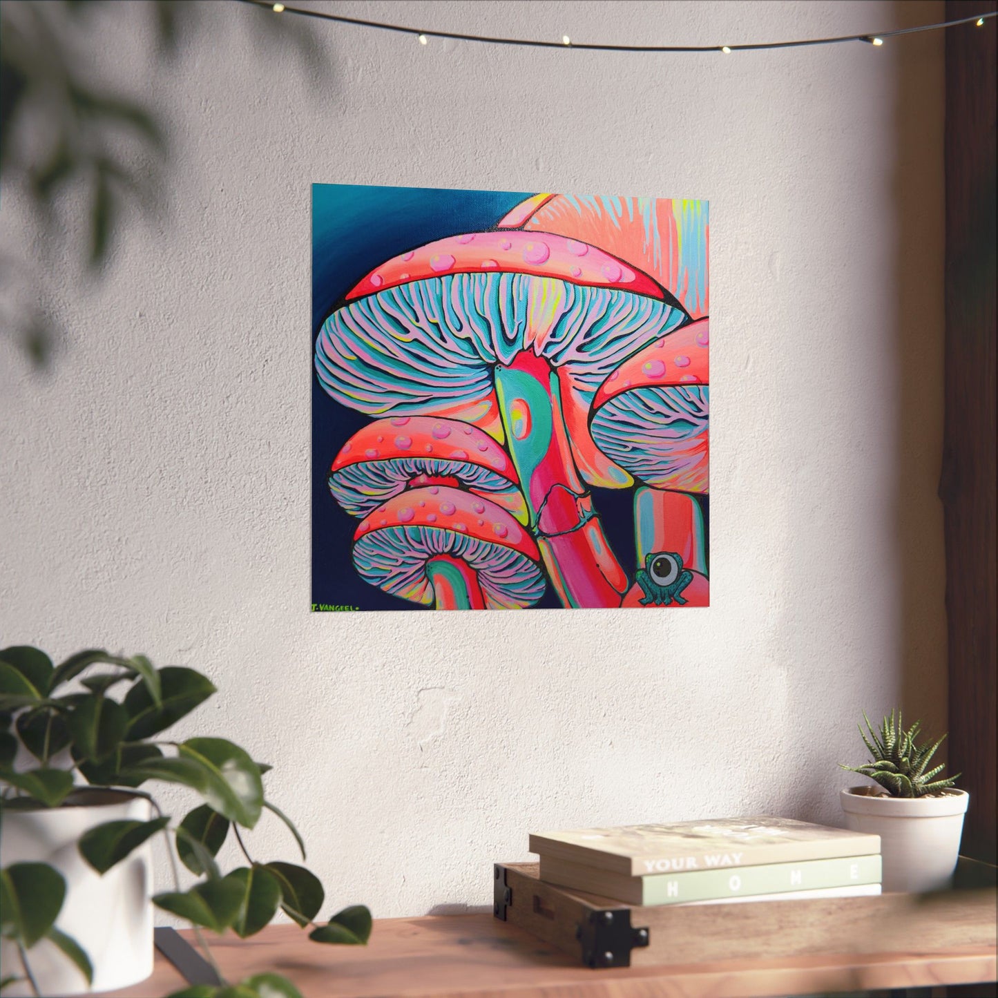 Trippy Mushrooms Giclée Art Poster