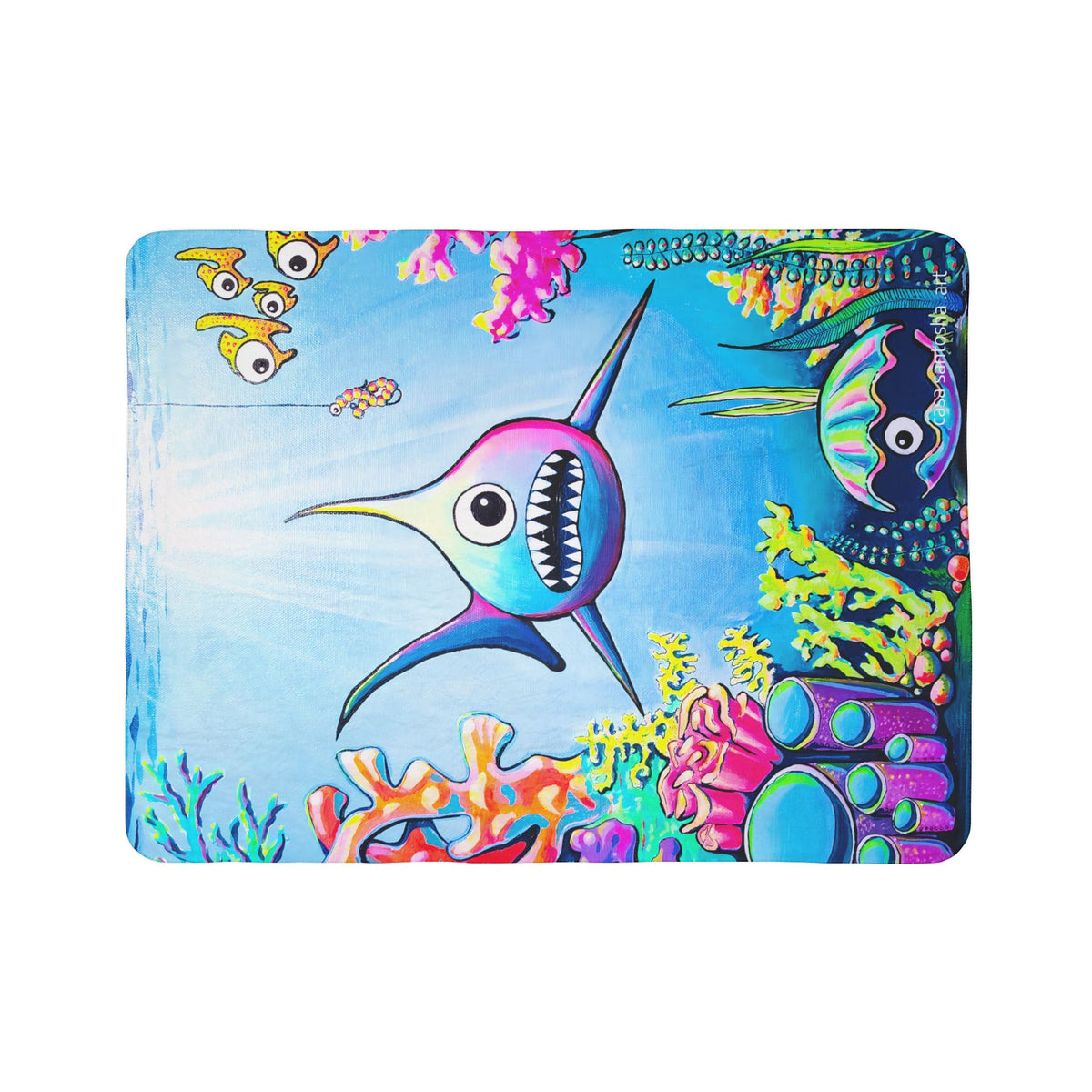 Cyclops Shark Fleece Sherpa Blanket