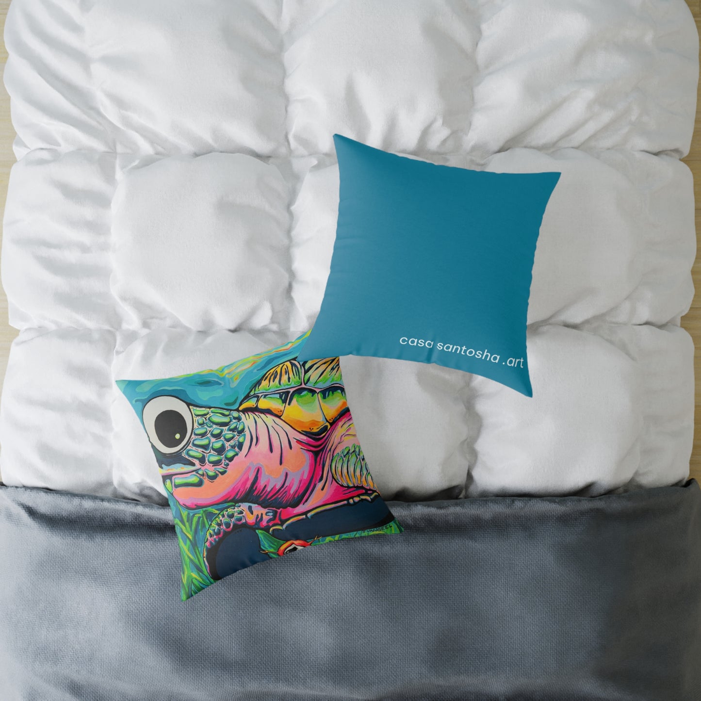 Cyclops Turtle Art Canvas Decorative Pillow