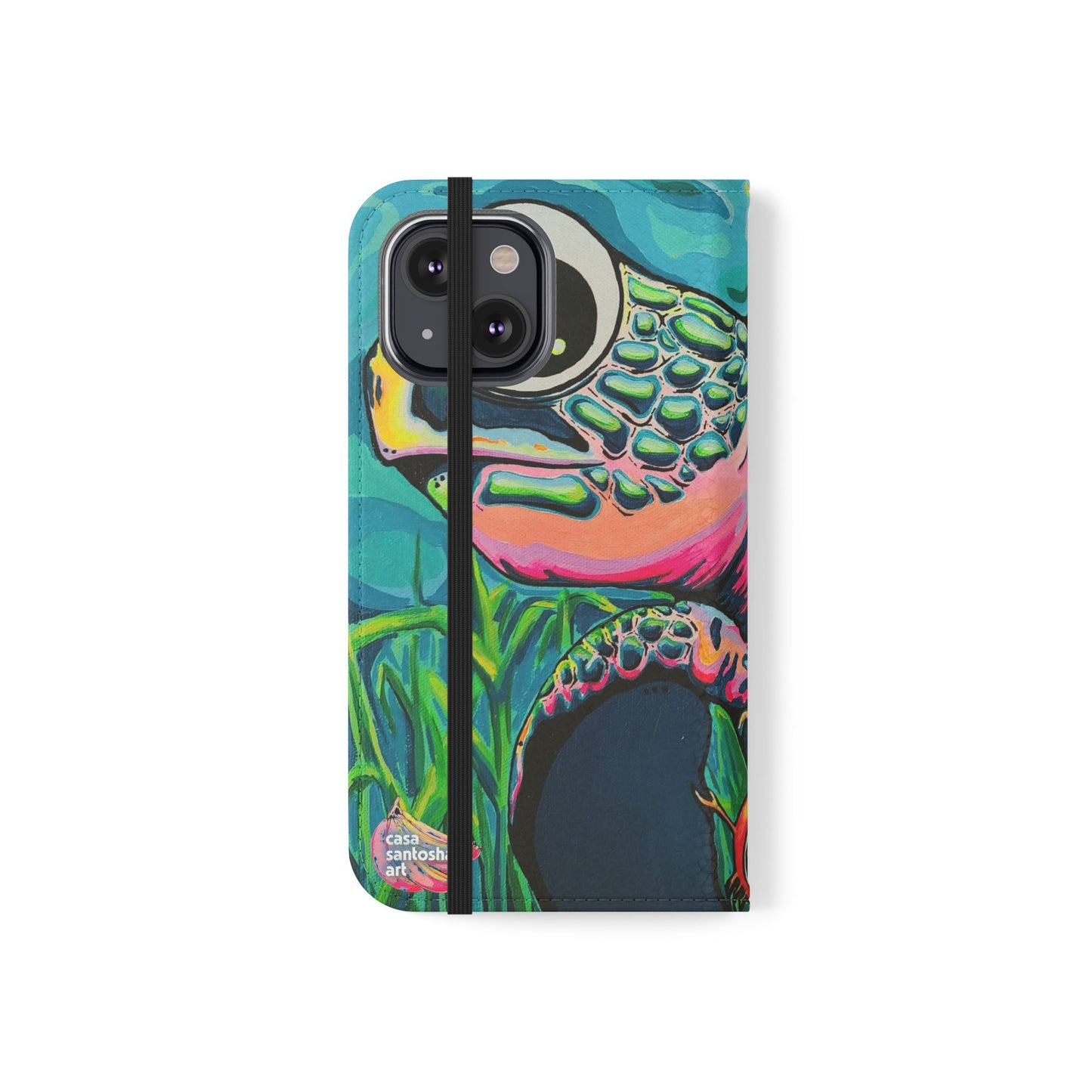Cyclops Turtle Flip Phone Case – Wallet Cover with Card Slots