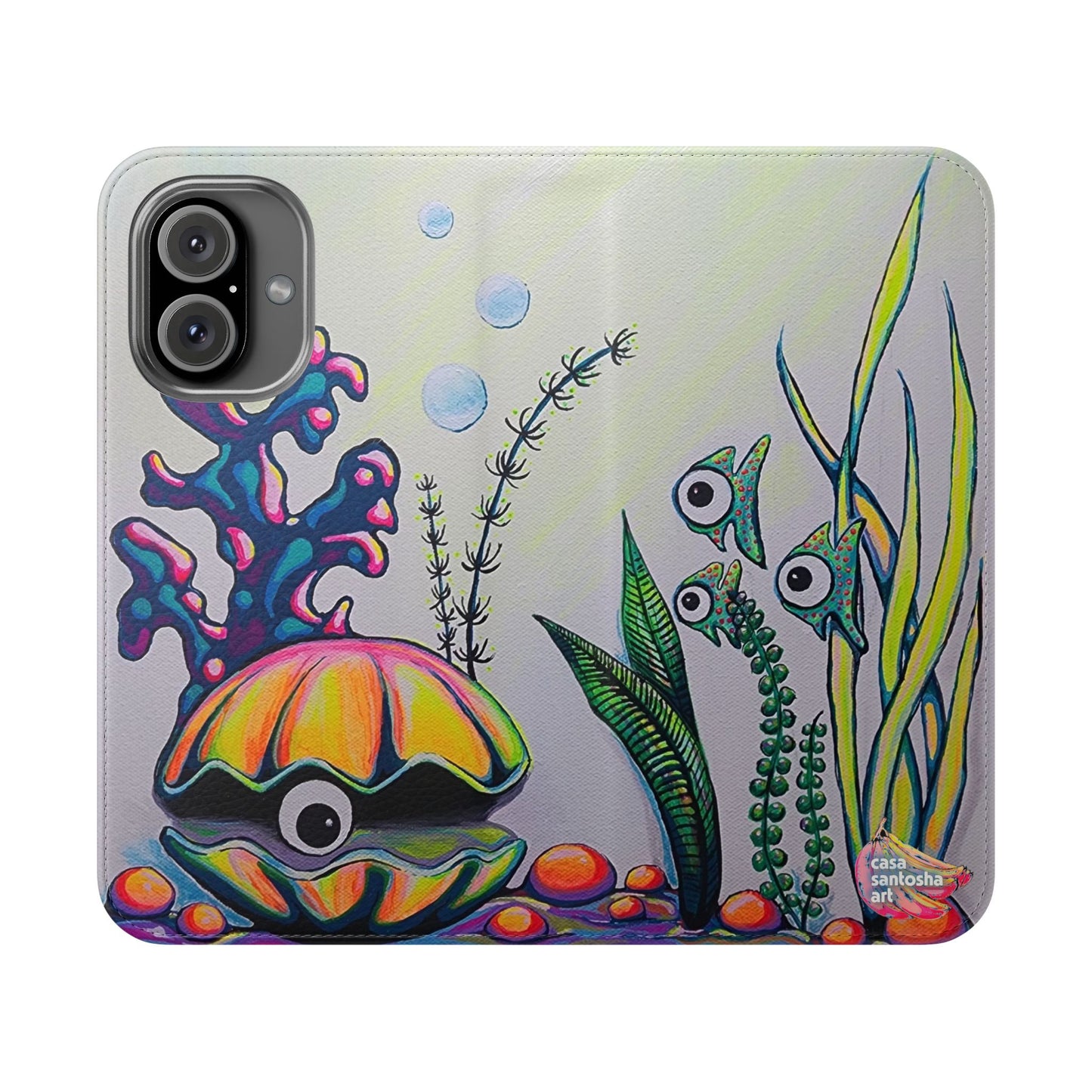 Cyclops Clam Flip Phone Case – Wallet Cover with Card Slots