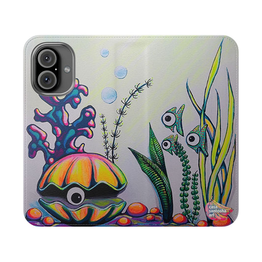 Cyclops Clam Flip Phone Case – Wallet Cover with Card Slots
