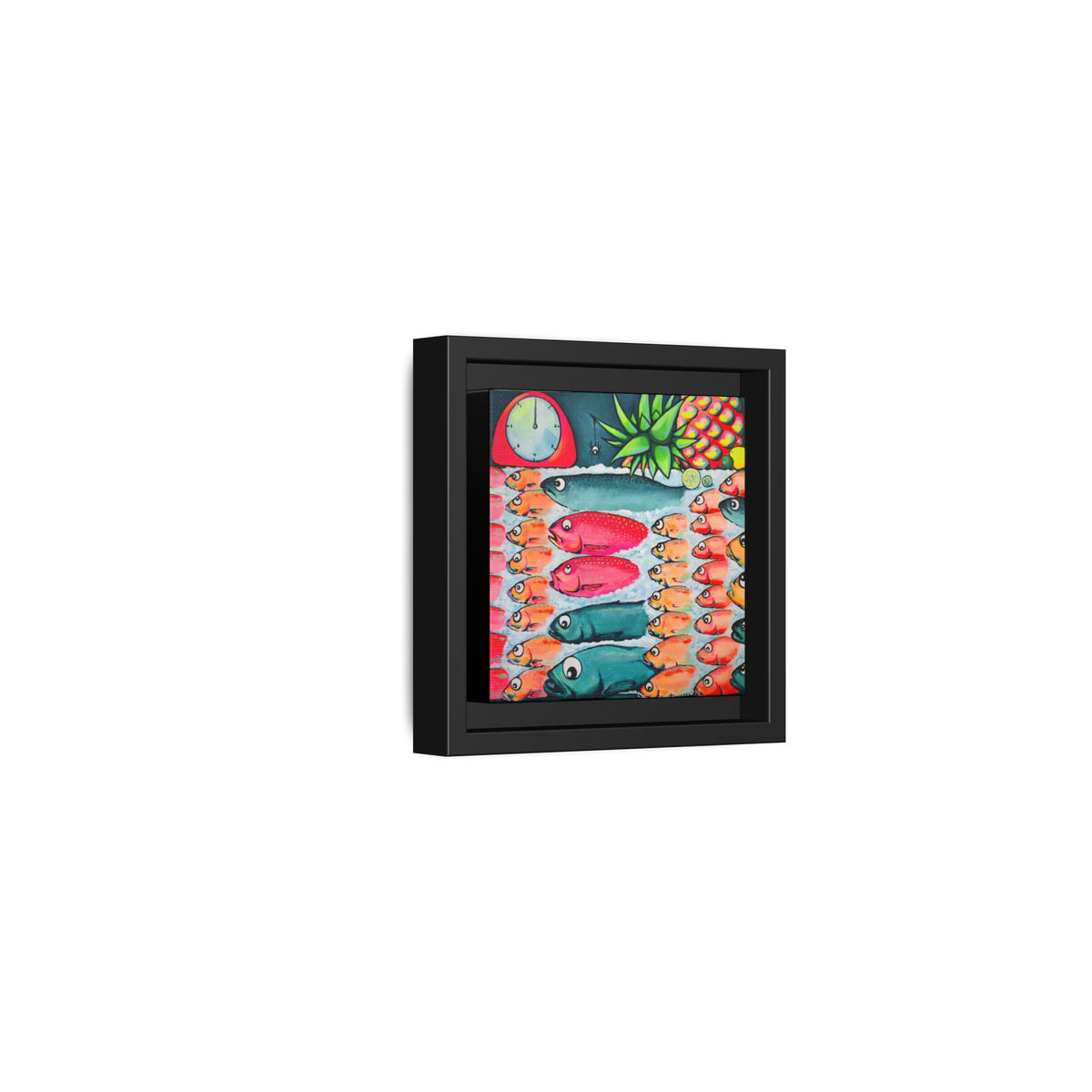 Framed Neon Cabo Fish Market Canvas Wall Art