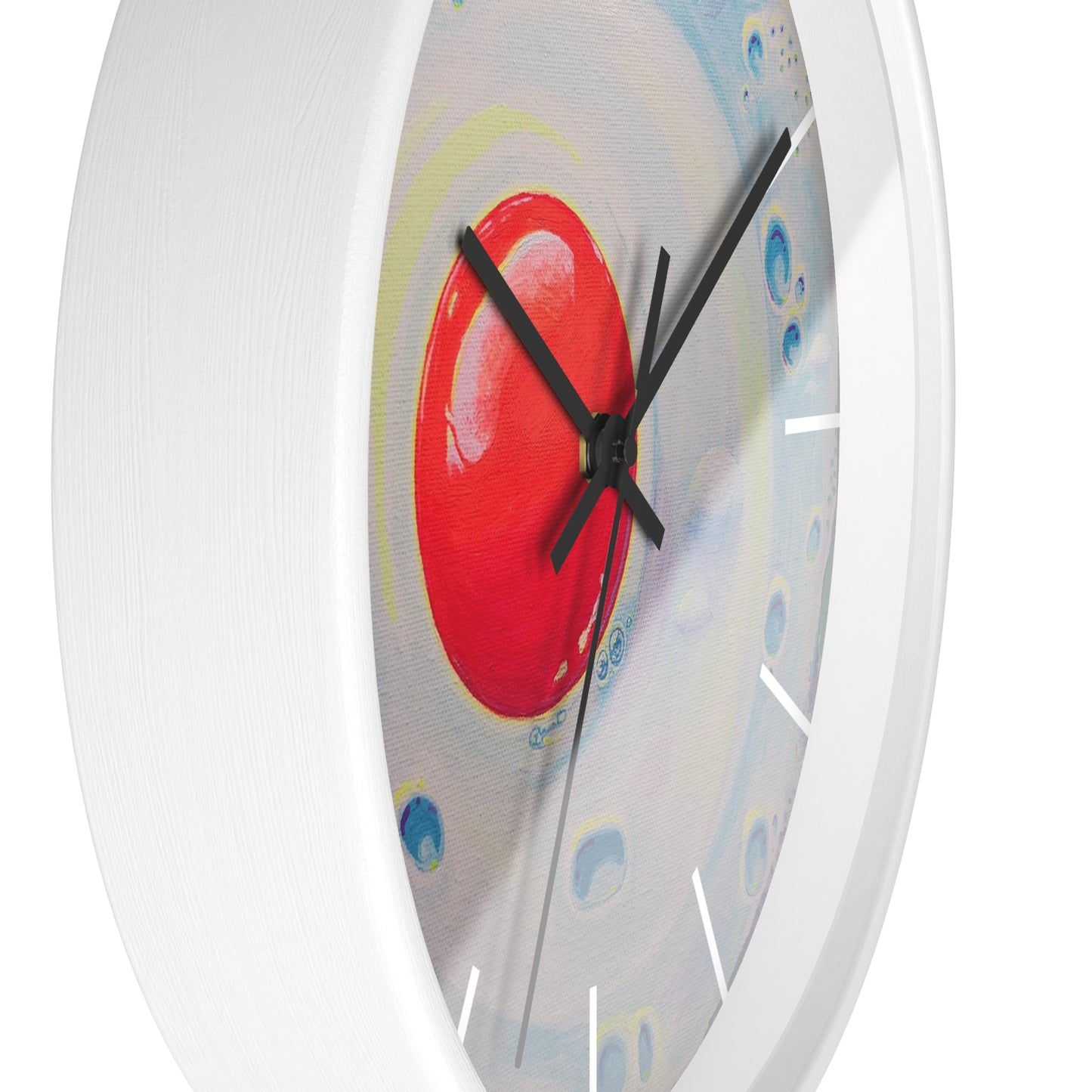 Neon Fried Egg Pop Art Wall Clock
