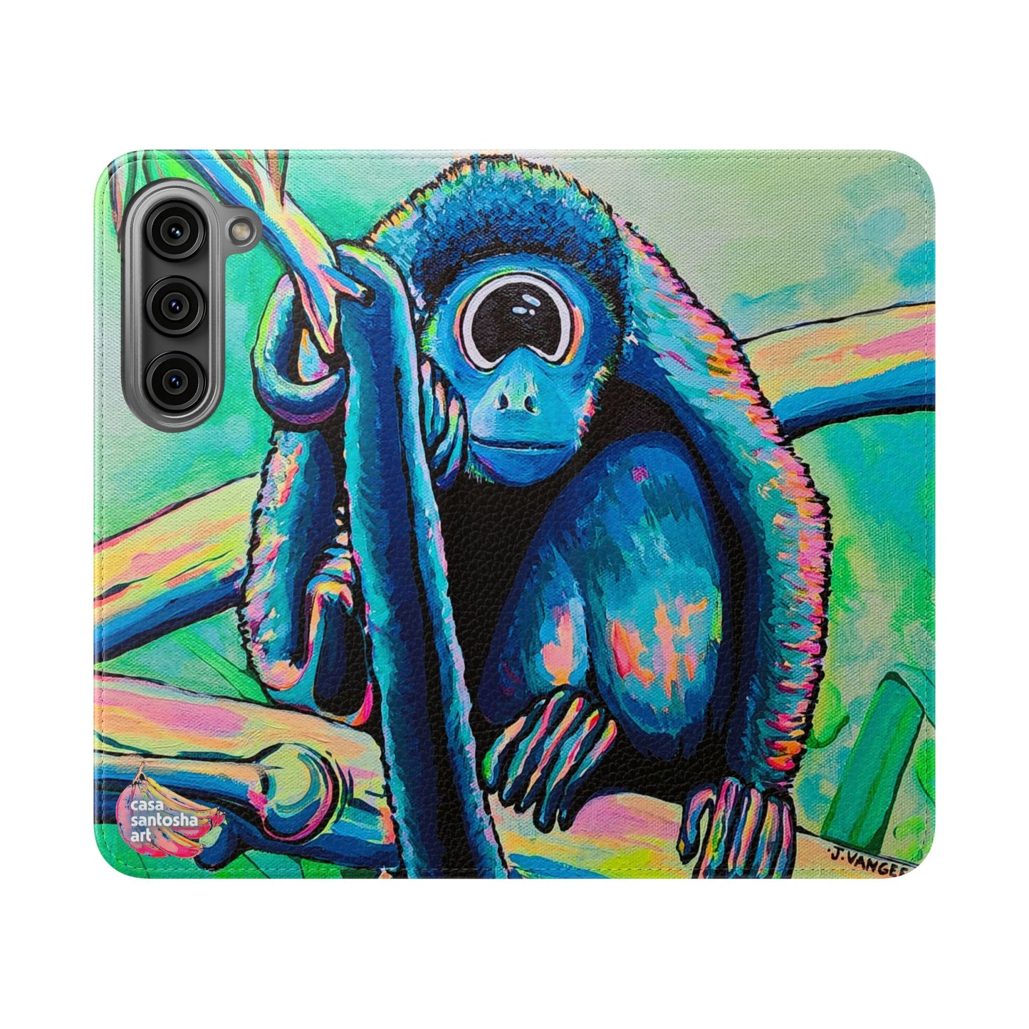 Cyclops Monkey Flip Phone Case – Wallet Cover with Card Slots
