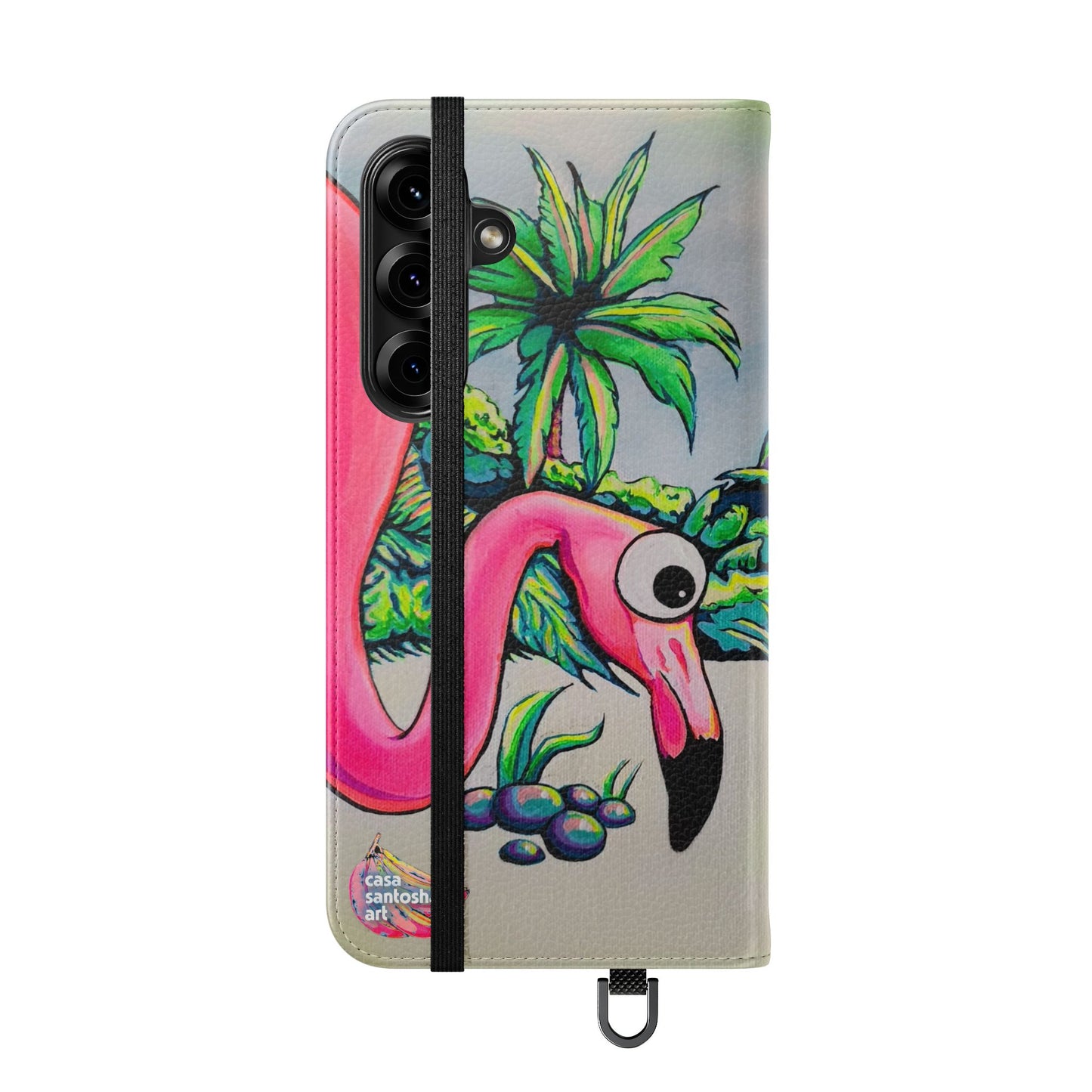 Cyclops Flamingo Family Flip Phone Case – Wallet Cover with Card Slots