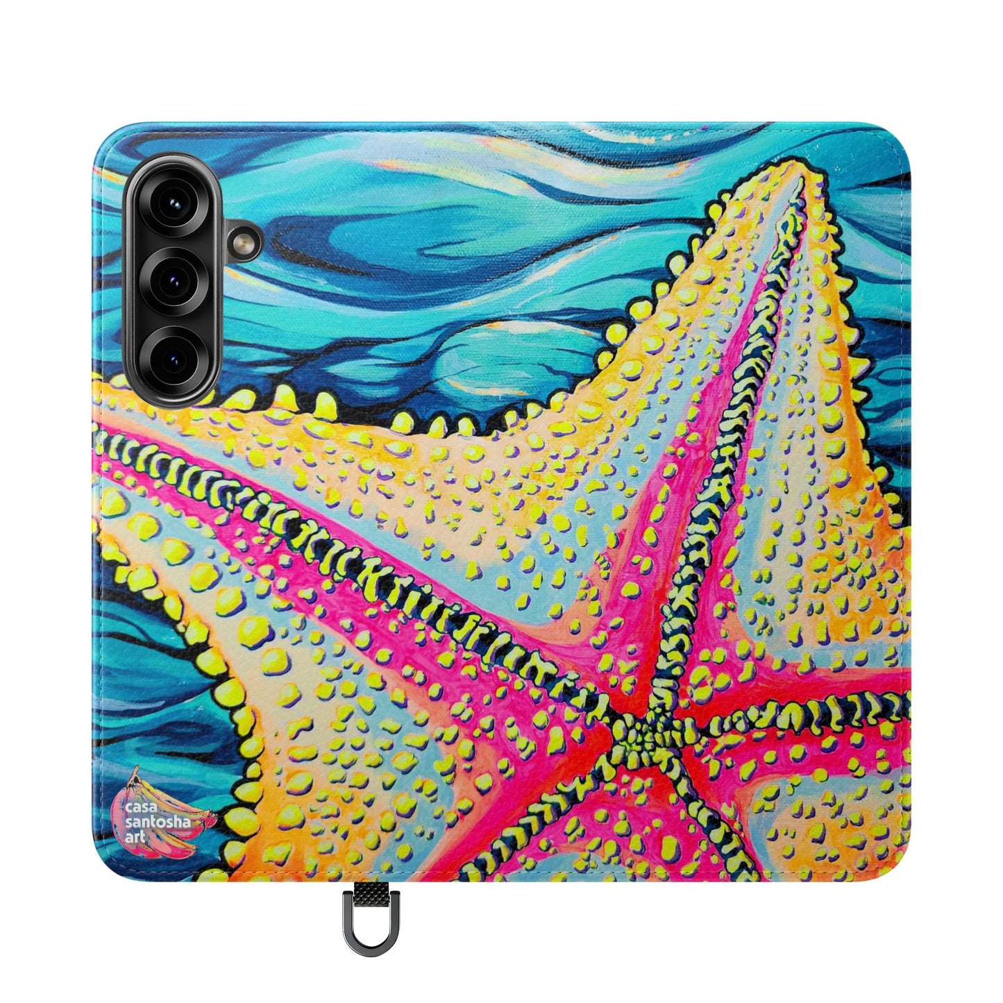 Starfish Beach Bocas Flip Phone Case – Wallet Cover with Card Slots