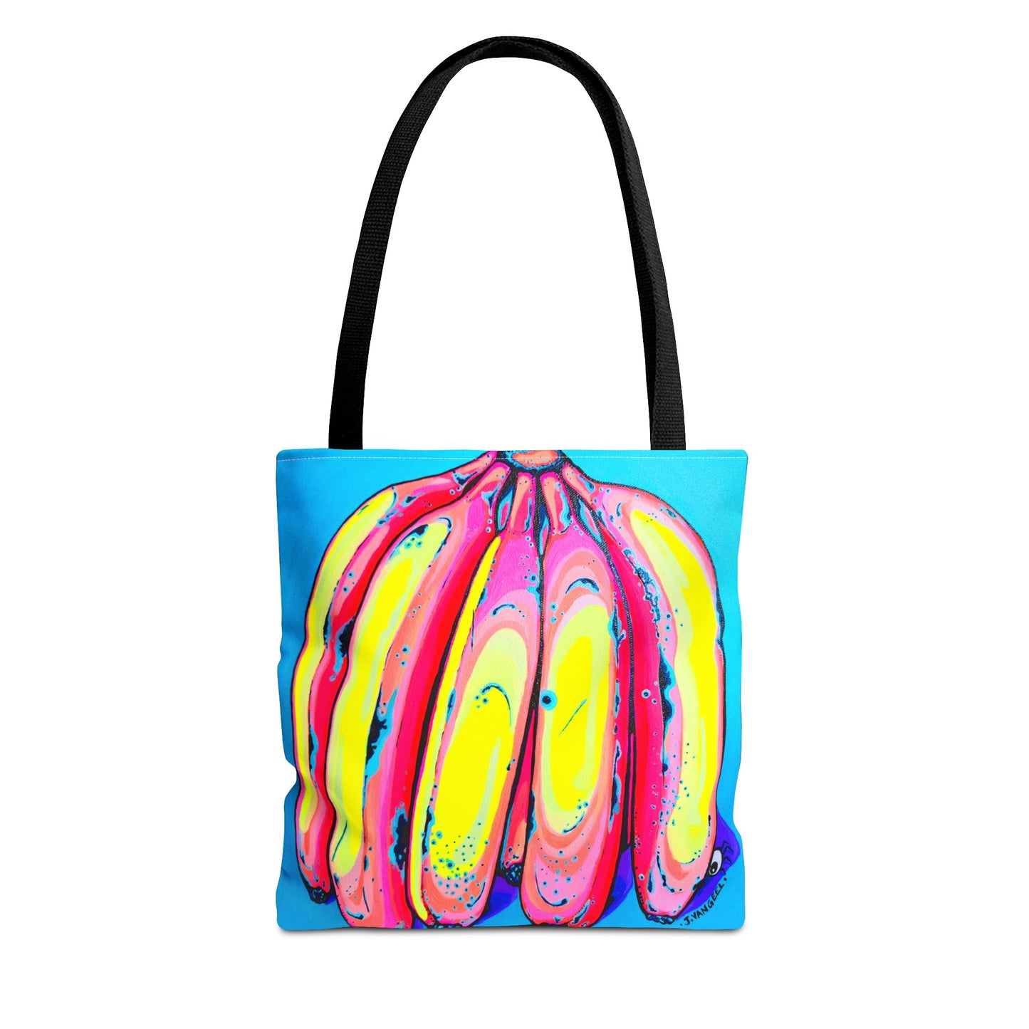 Premium Neon Fat Bananas Tote Bag, Original Artist Design, Reusable Shopping Tote, Eco-Friendly