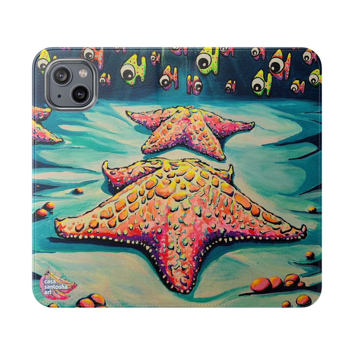 Cyclops Starfish Flip Phone Case – Wallet Cover with Card Slots
