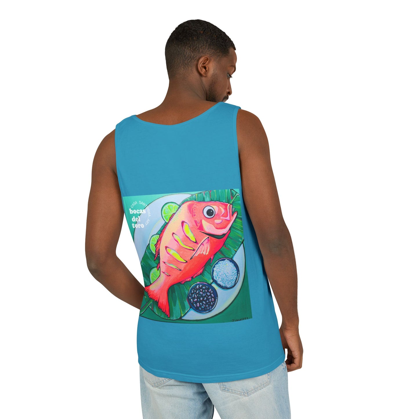 Unisex Neon Fried Fish Tank Top - Perfect for Summer Vibes