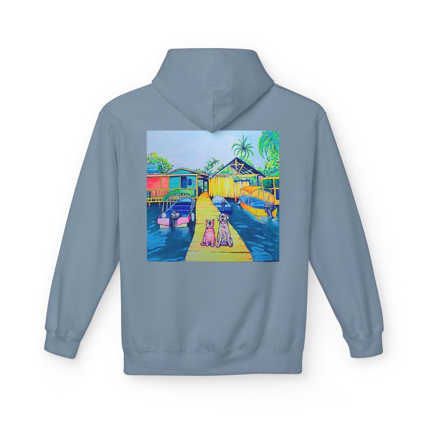 Unisex Cyclops Cat and Dog in Bocas Soft Hoodie