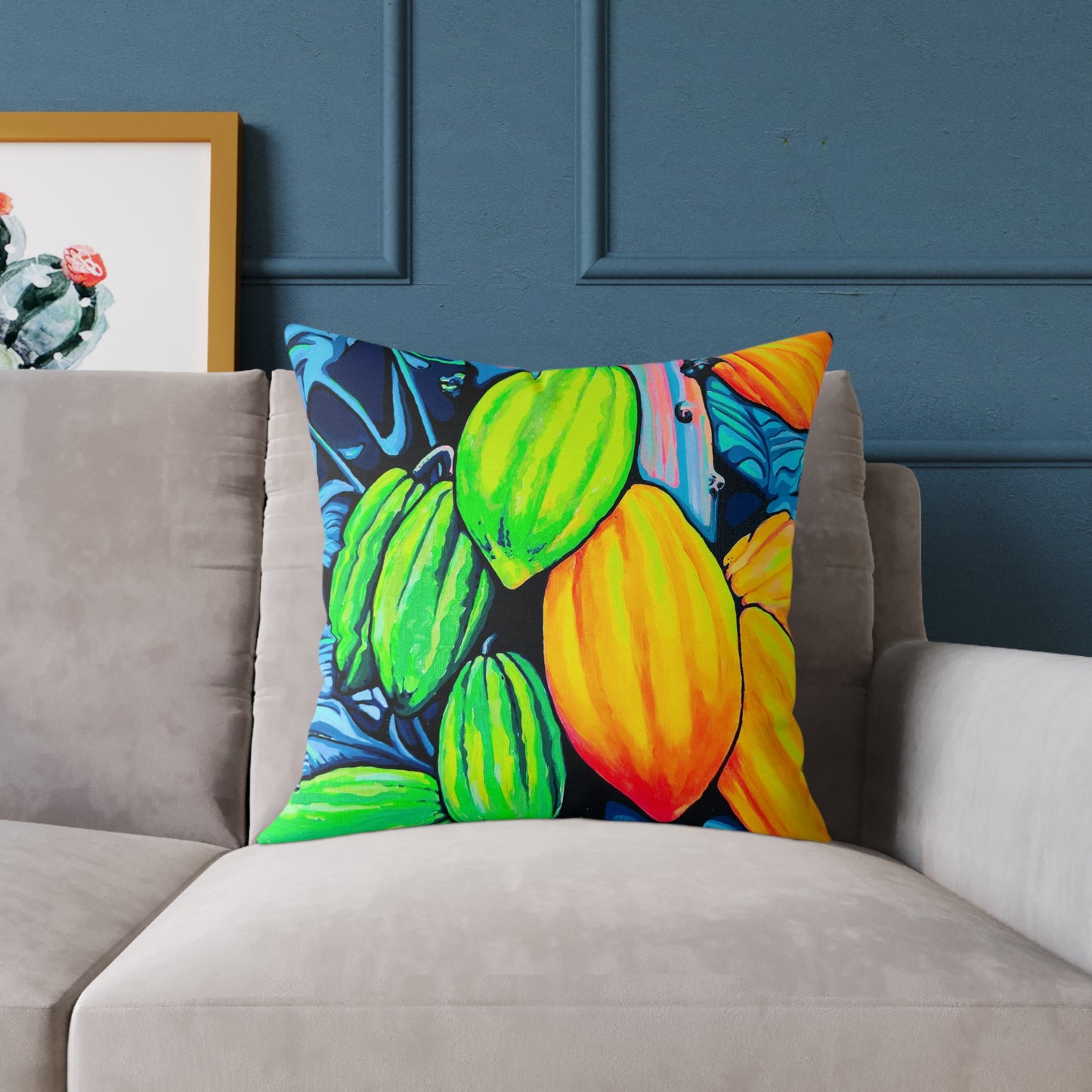 Neon Cacao Art Canvas Decorative Pillow