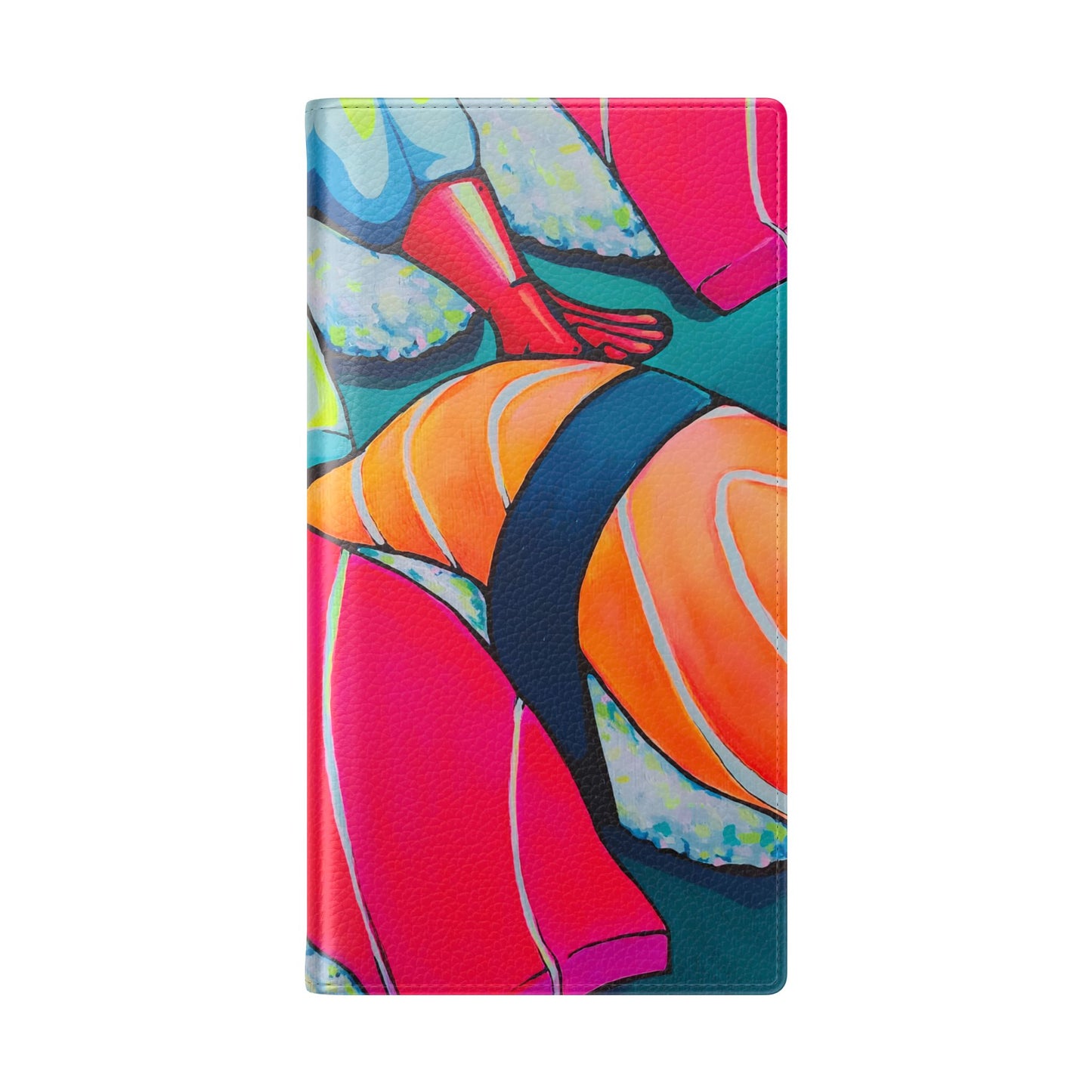 Étui portefeuille pour téléphone à clapet Neon Sushi avec porte-cartes