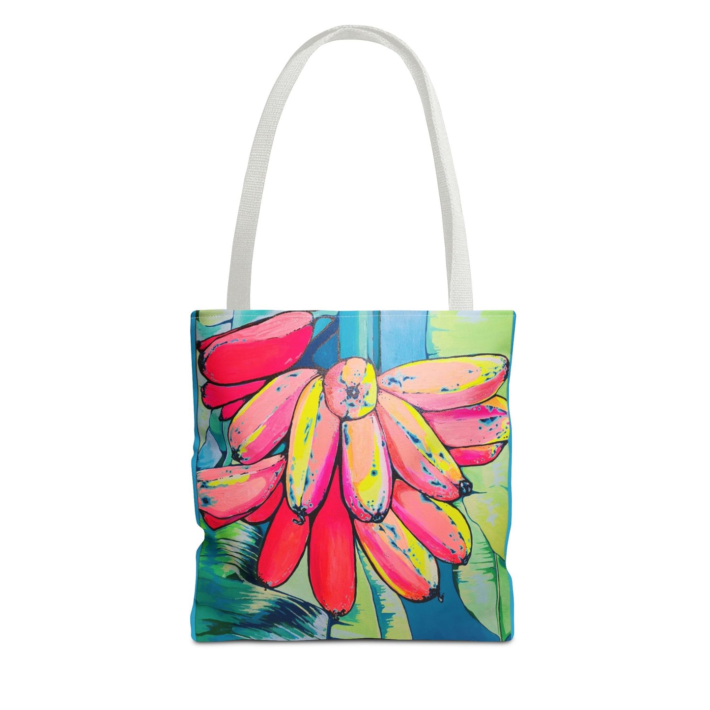 Premium Neon Primitivo Bananas Tote Bag, Original Artist Design, Reusable Shopping Tote, Eco-Friendly