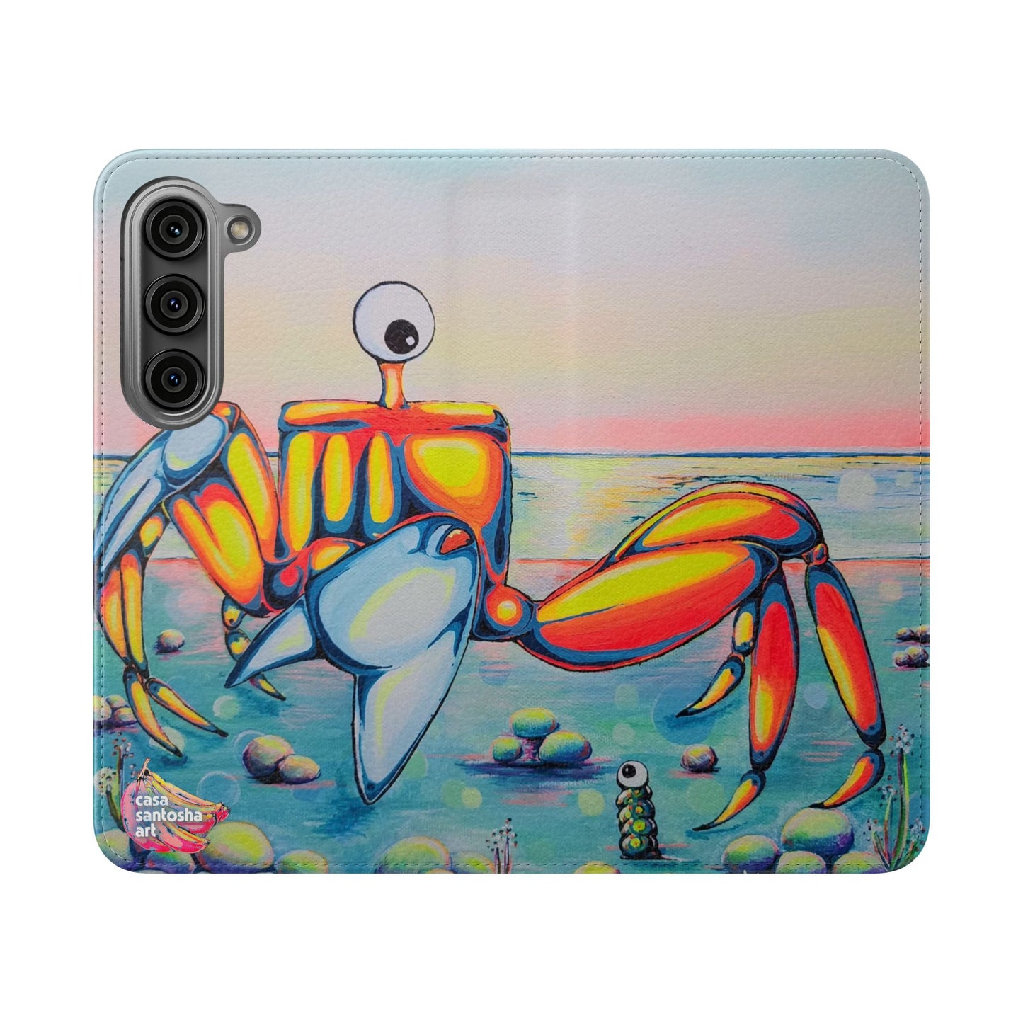 Cyclops Crab Flip Phone Case – Wallet Cover with Card Slots