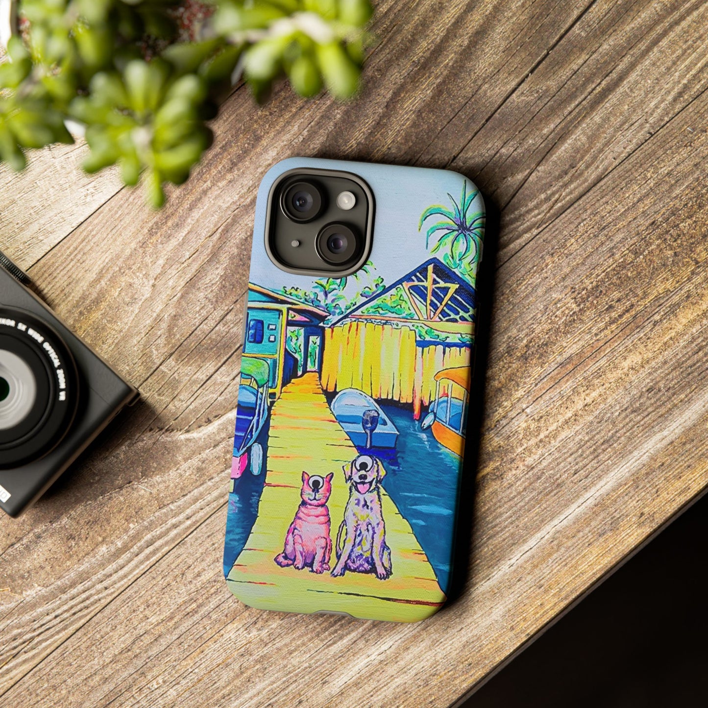 Cyclops Cat and Dog in Bocas Tough Phone Case