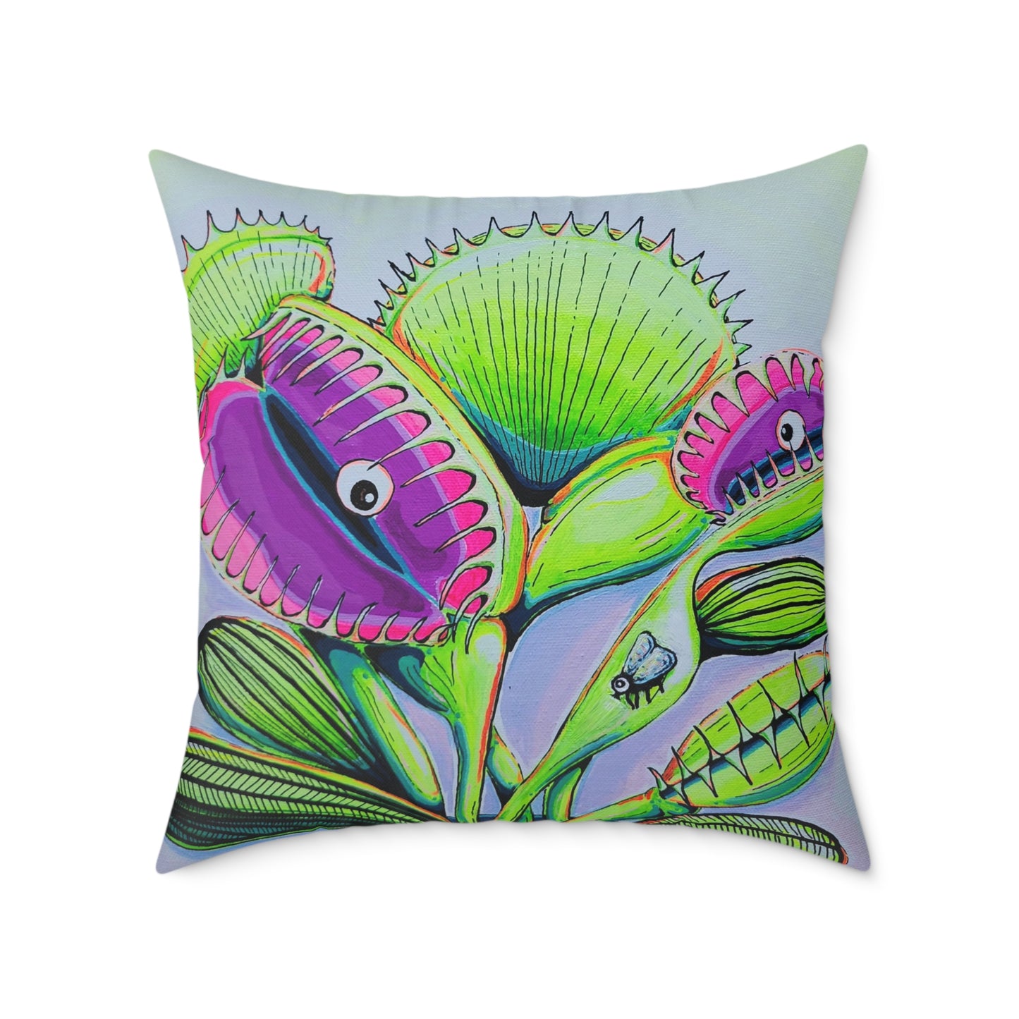 Cyclops Venus Fly Trap Art Canvas Decorative Pillow