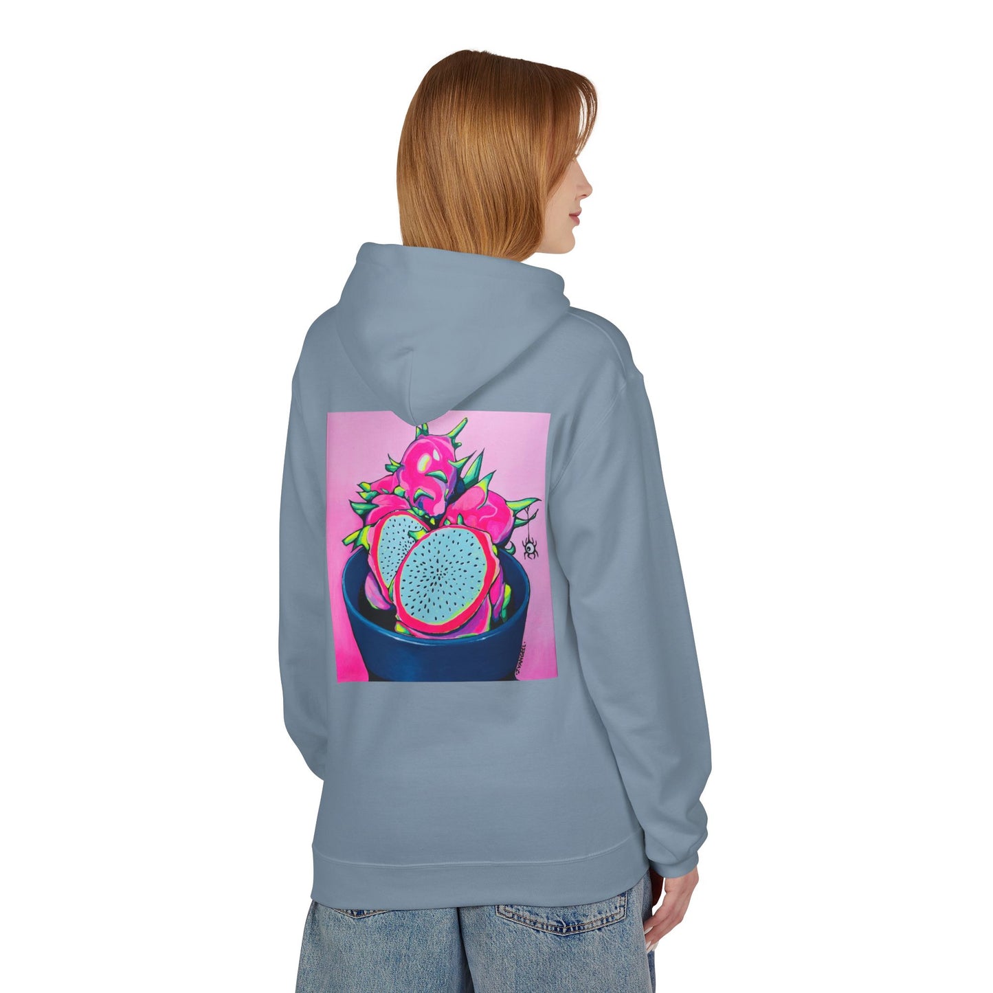 Unisex Neon Pink Dragon Fruit Soft Hoodie