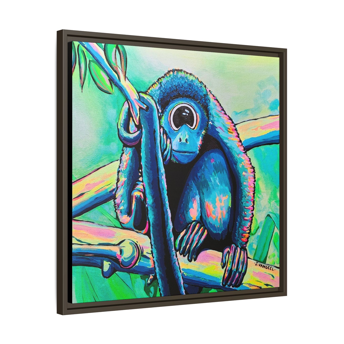 Framed Cyclops Monkey Canvas Print