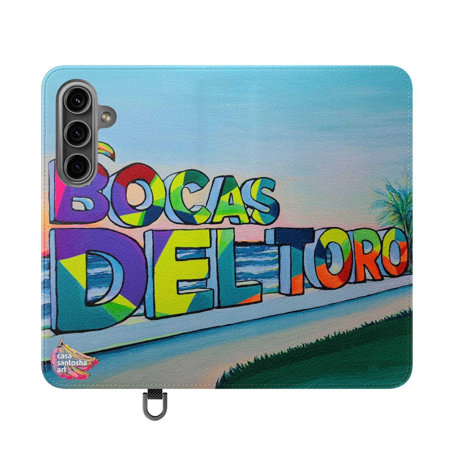Bocas Del Toro Sign Flip Phone Case – Wallet Cover with Card Slots