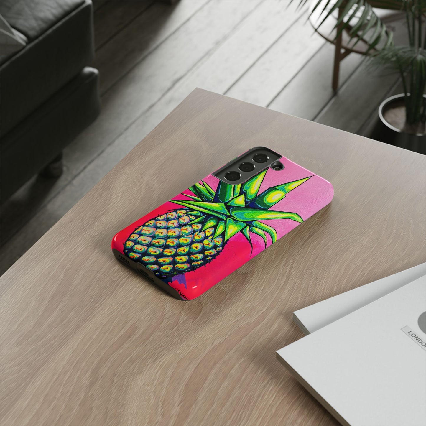 Neon Pineapple Tough Phone Case
