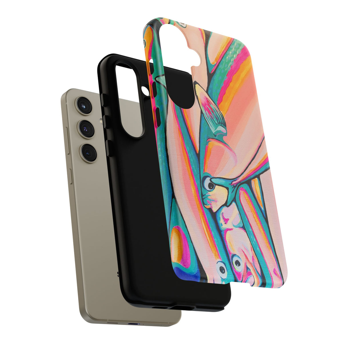 Neon Fish Tough Phone Case