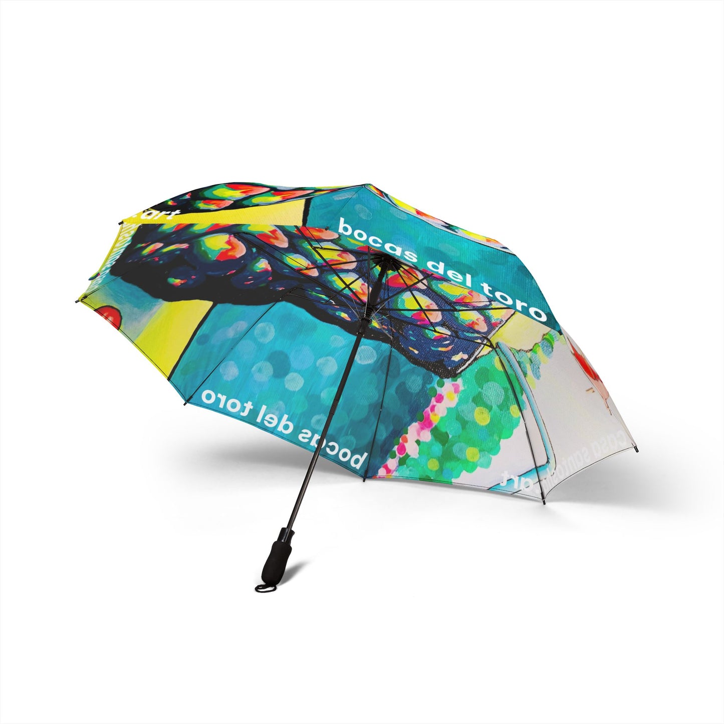 Neon Piña Colada Umbrella - Foldable & Stylish Rain Gear