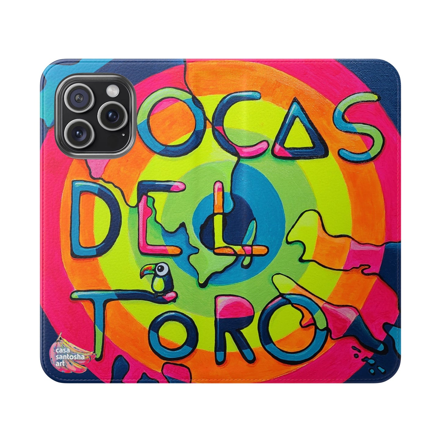 Bocas Del Toro Islands Flip Phone Case – Wallet Cover with Card Slots