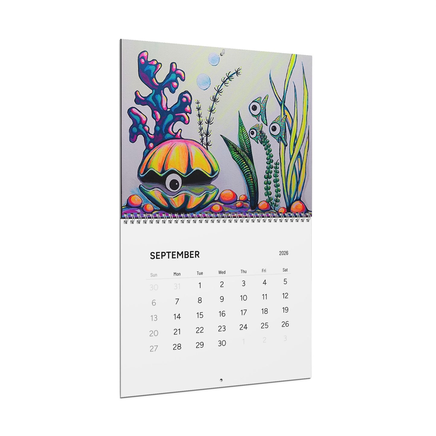 100% Cyclops Vibrant Art Wall Calendar 2026