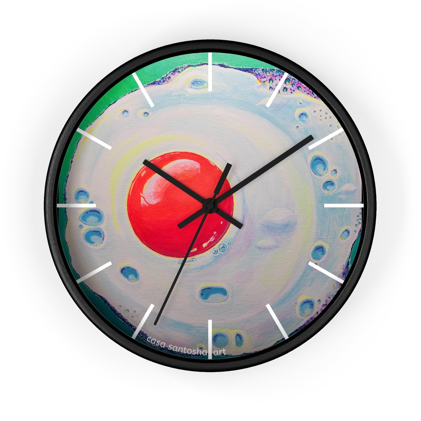 Neon Fried Egg Pop Art Wall Clock