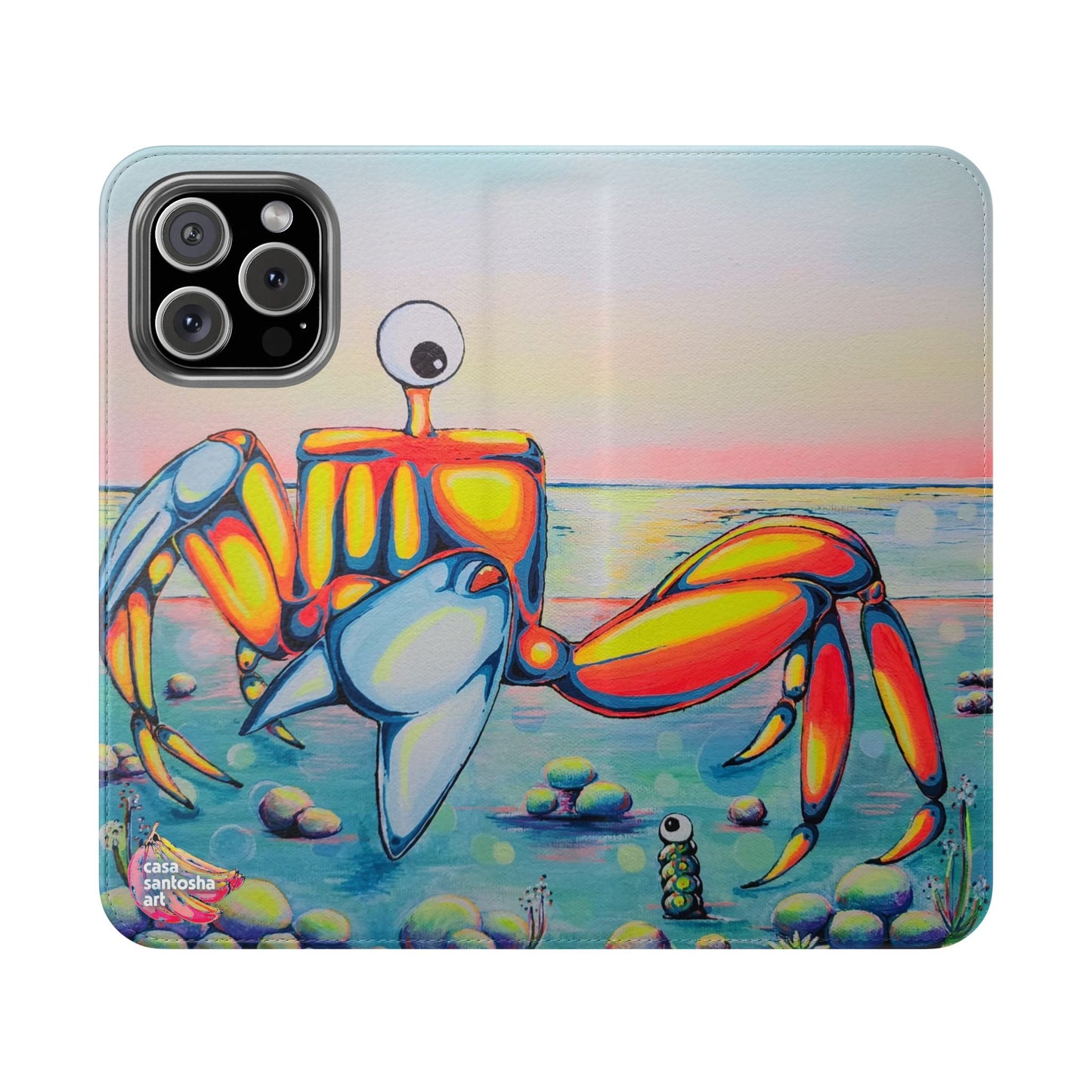 Cyclops Crab Flip Phone Case – Wallet Cover with Card Slots