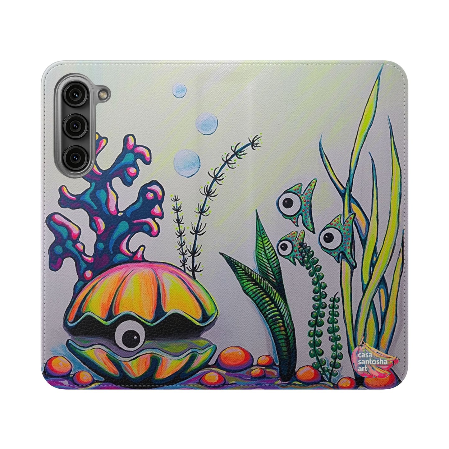 Cyclops Clam Flip Phone Case – Wallet Cover with Card Slots