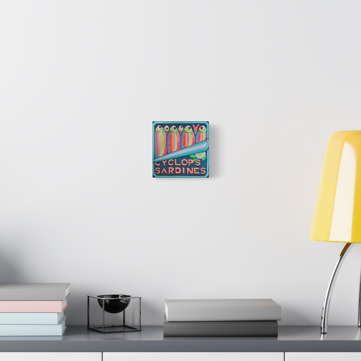 Neon Sardines Canvas Wall Art