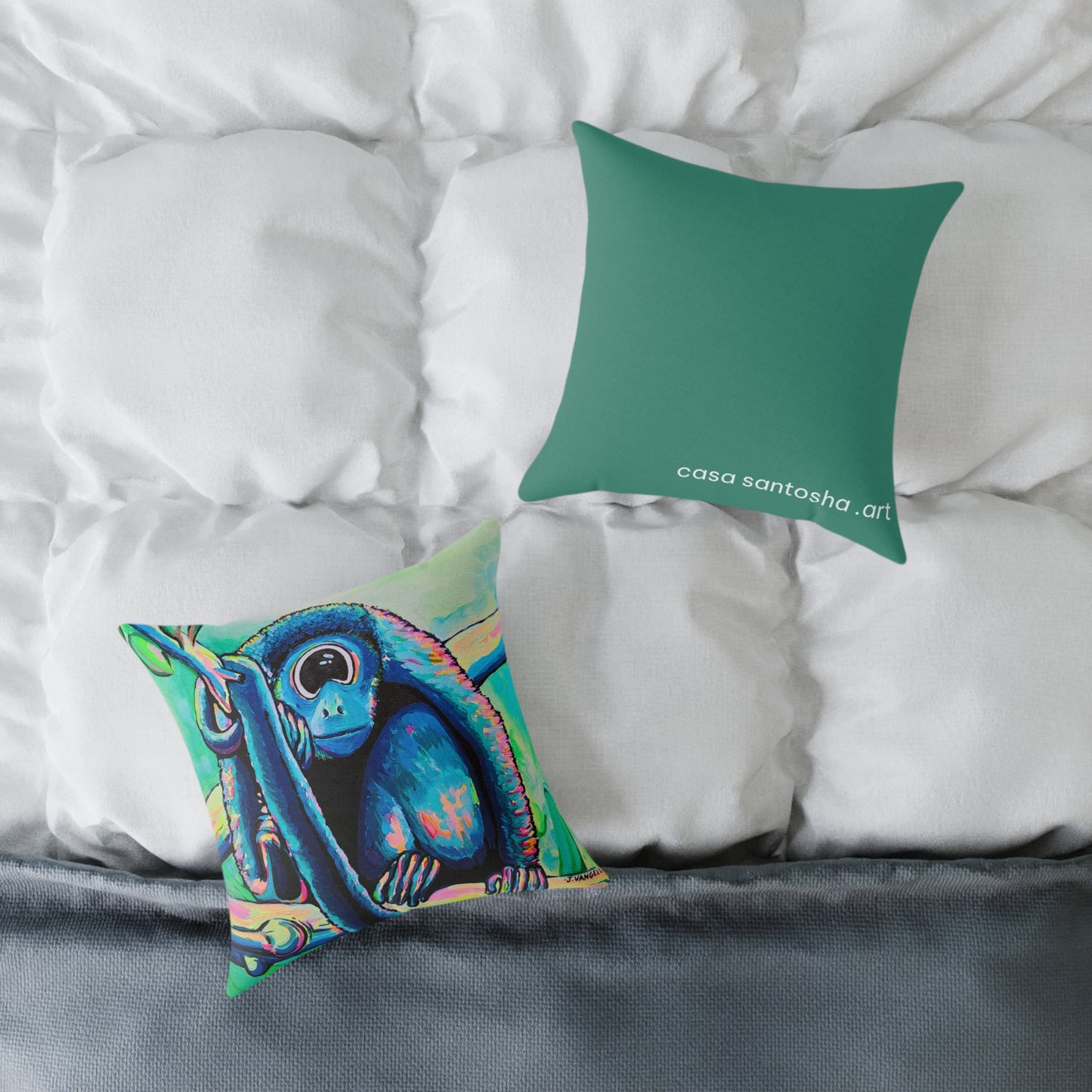 Cyclops Monkey Art Canvas Decorative Pillow