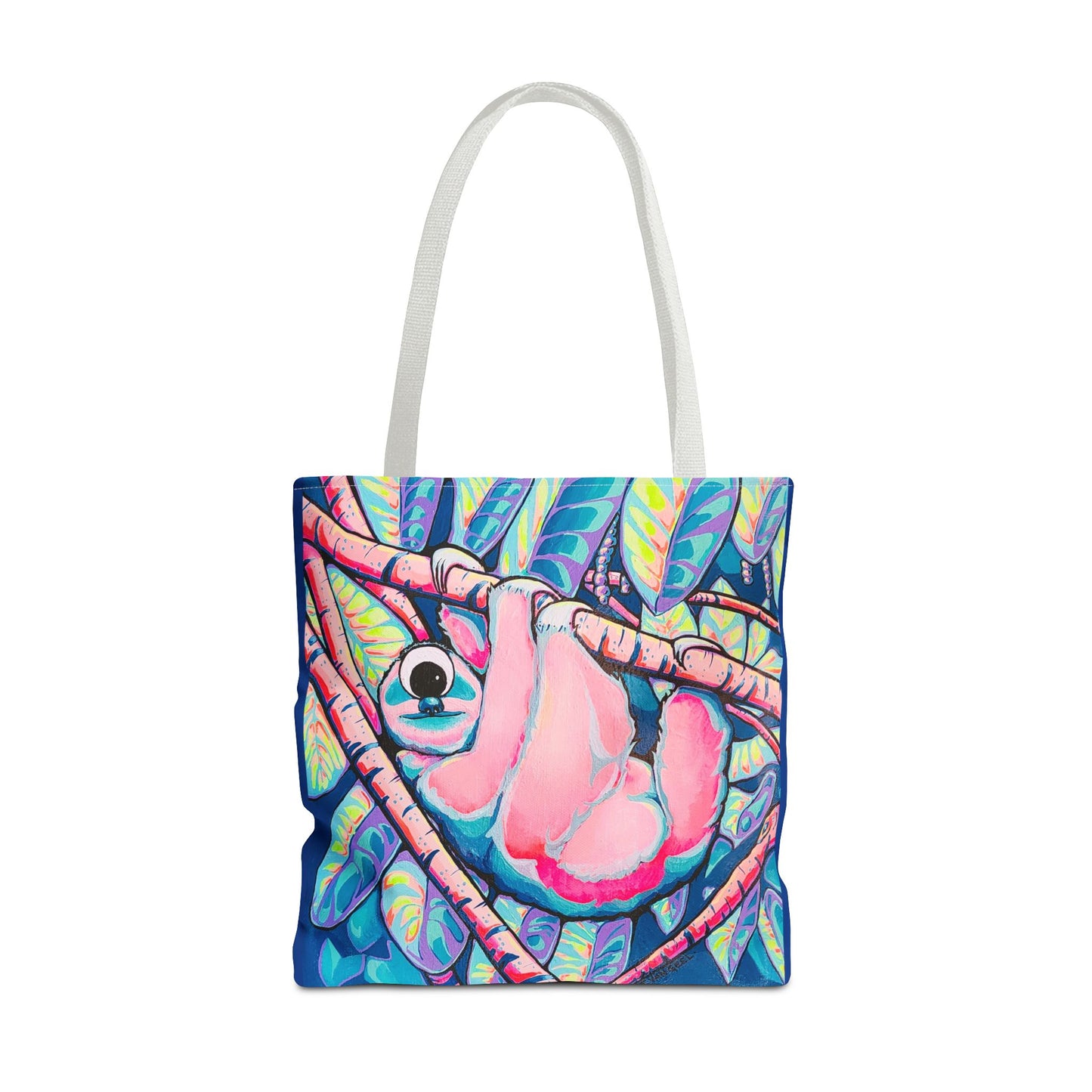 Premium Cyclops Sloth Tote Bag, Original Artist Design, Reusable Shopping Tote, Eco-Friendly