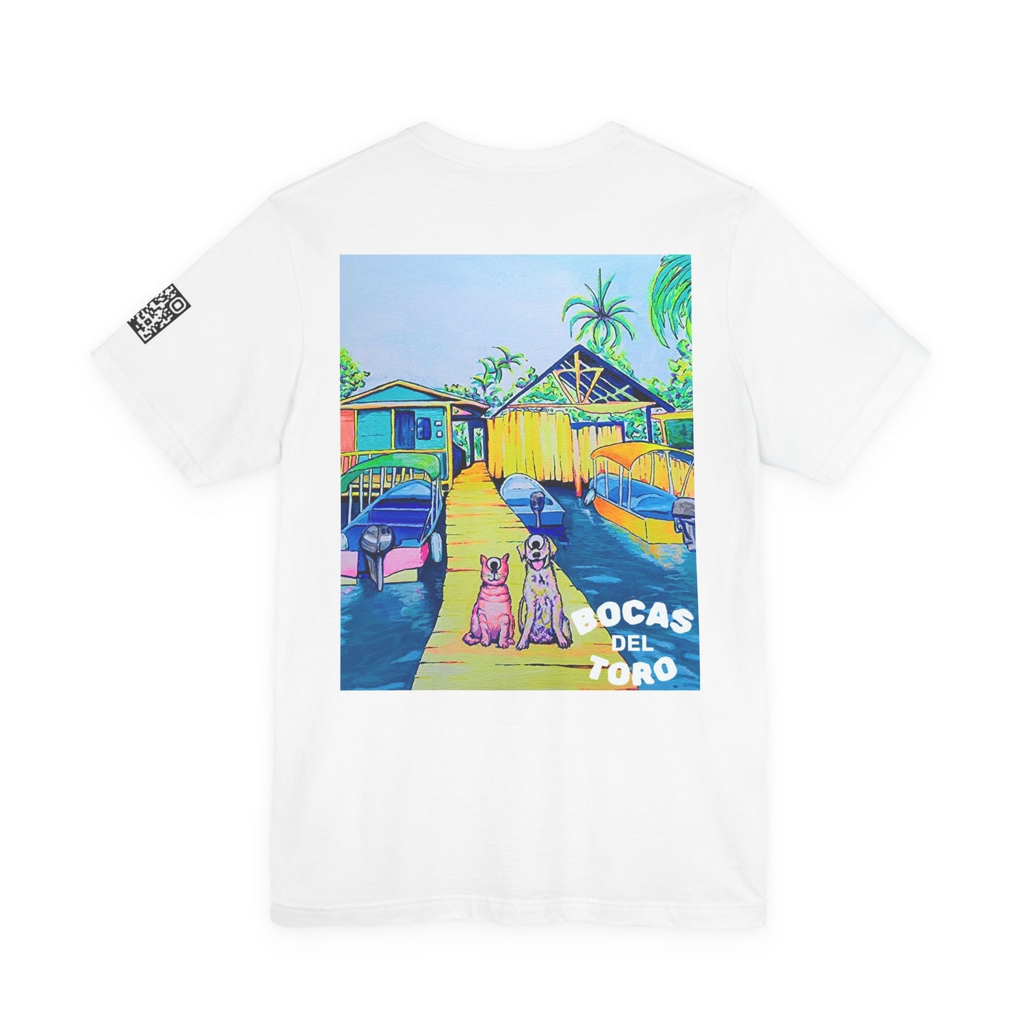 Unisex Cyclops Cat And Dog in Bocas Tee