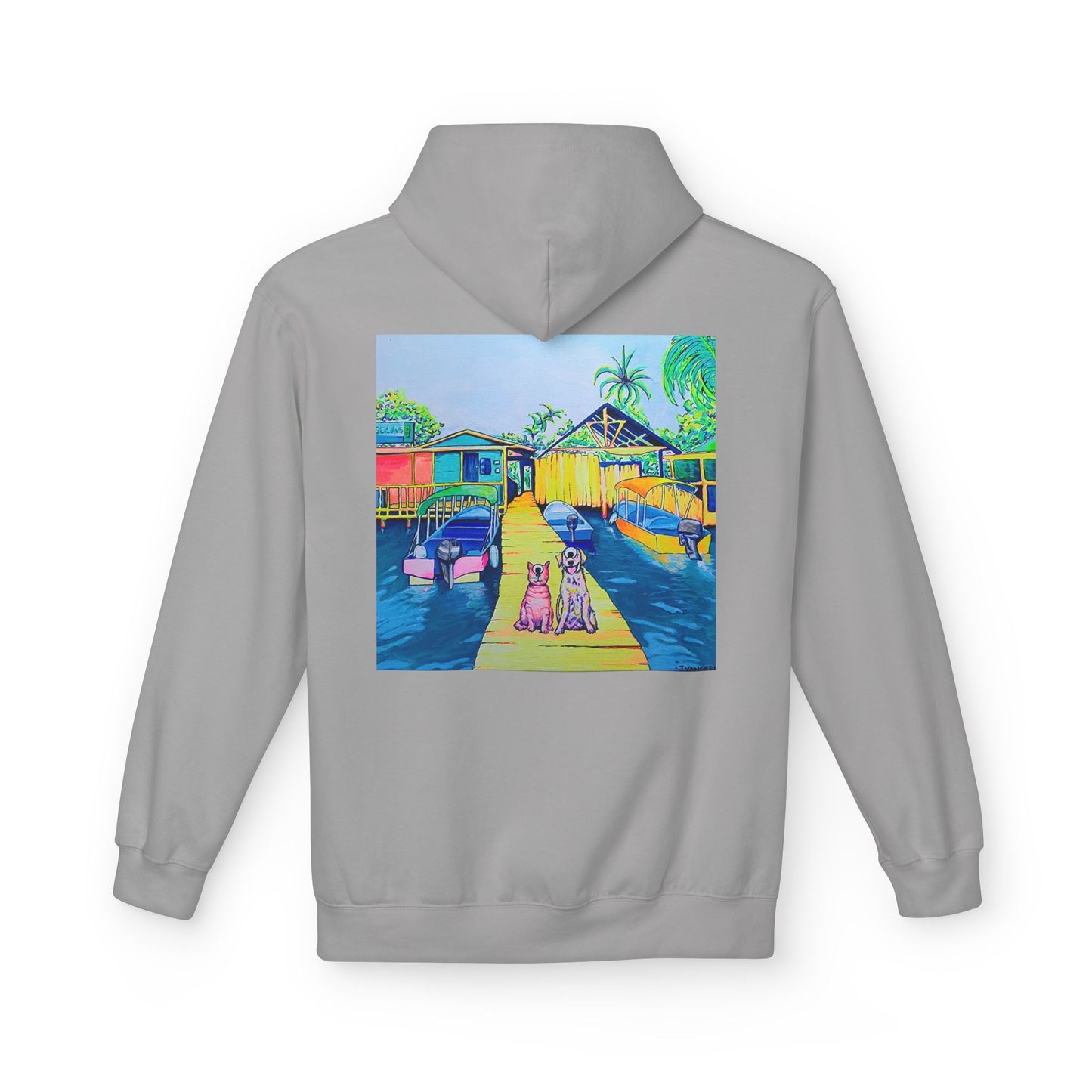 Unisex Cyclops Cat and Dog in Bocas Soft Hoodie