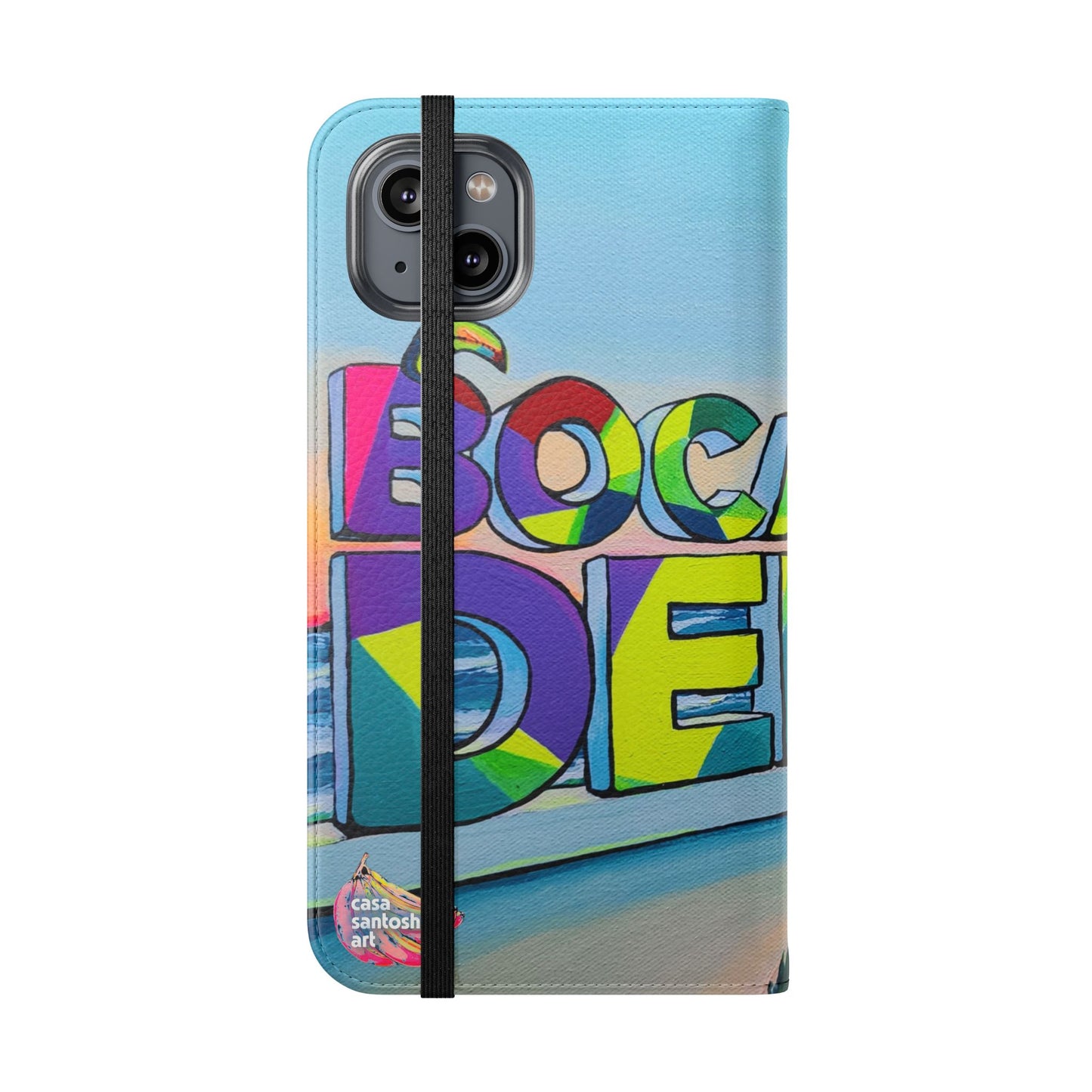 Bocas Del Toro Sign Flip Phone Case – Wallet Cover with Card Slots
