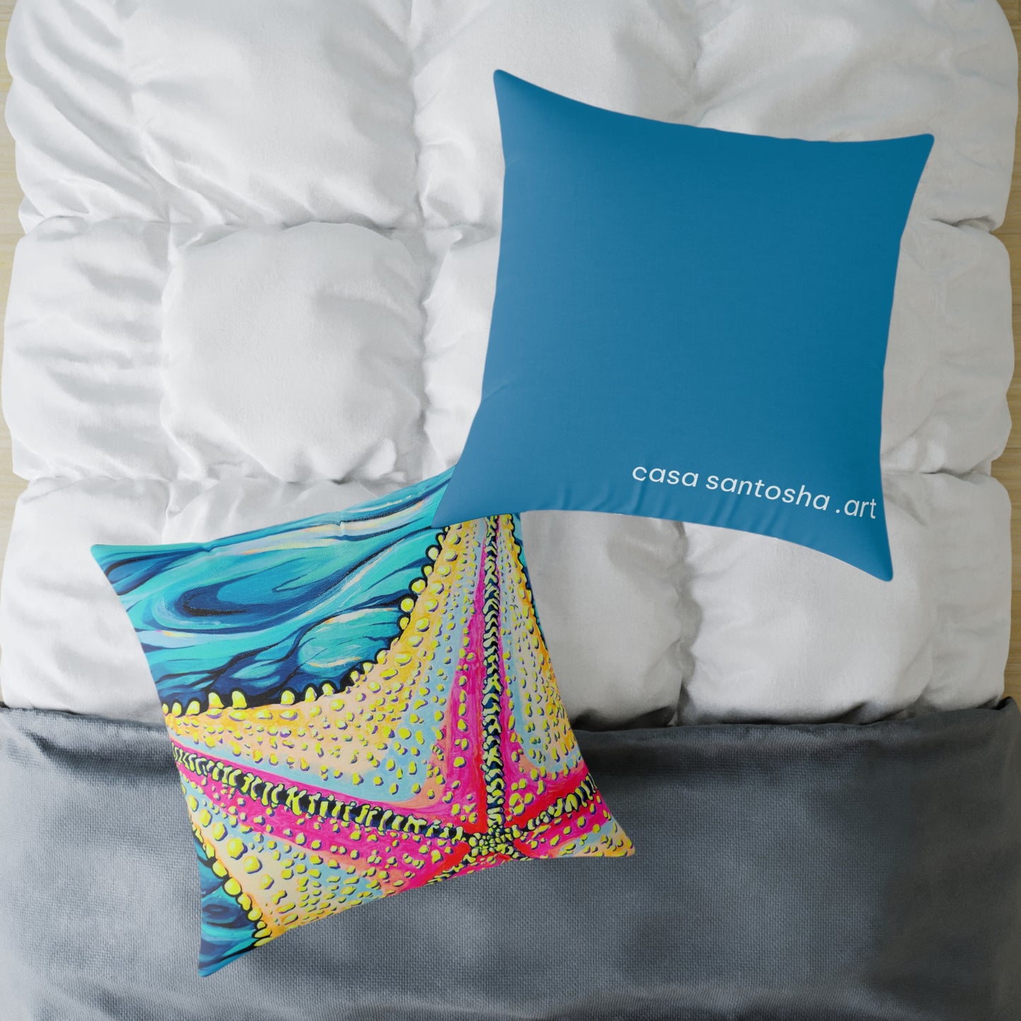 Starfish Beach Bocas Art Canvas Decorative Pillow