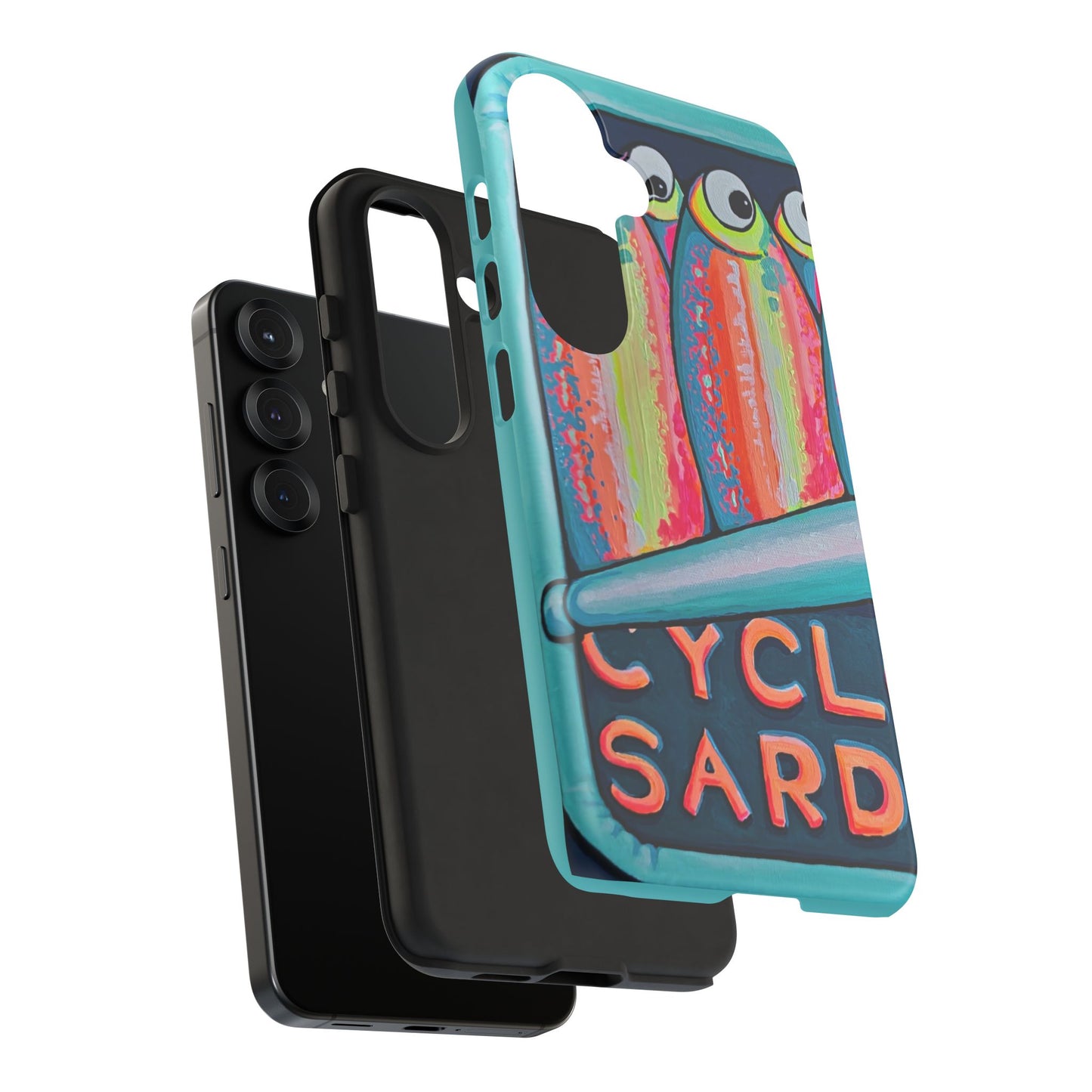 Neon Sardines Tough Phone Case
