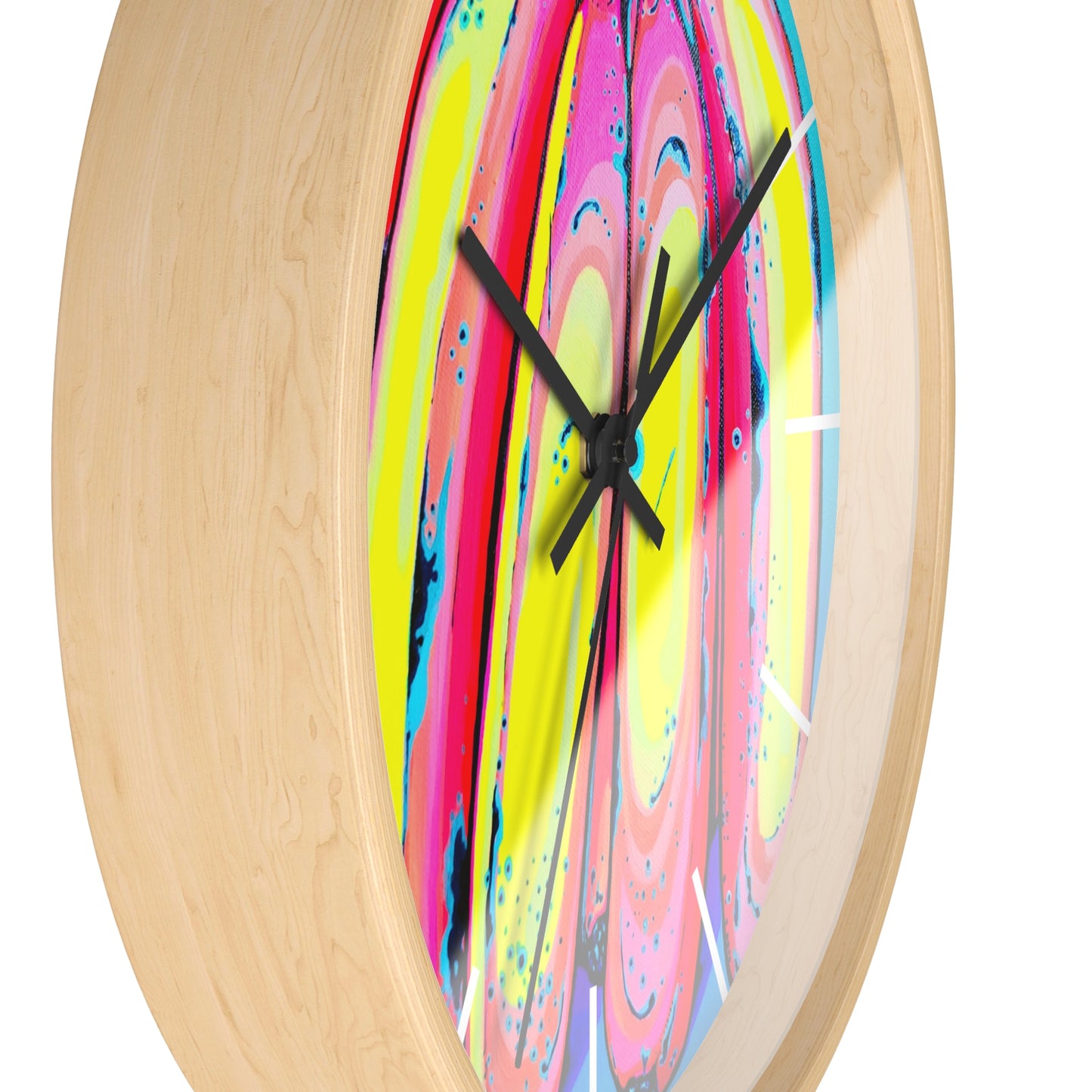 Neon Fat Bananas Pop Art Wall Clock