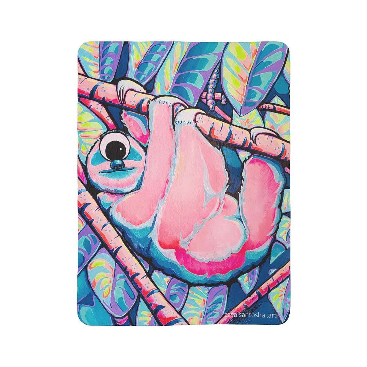 Cyclops Sloth Fleece Sherpa Blanket