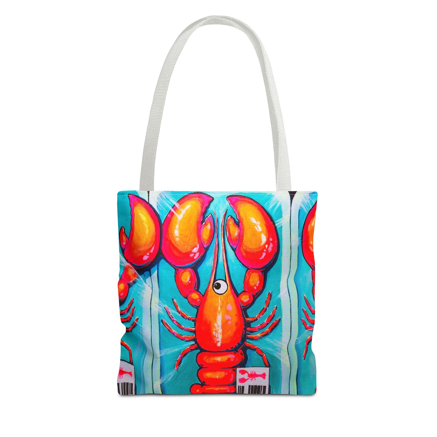 Premium Neon Lobster Tote Bag, Original Artist Design, Reusable Shopping Tote,  Eco-Friendly