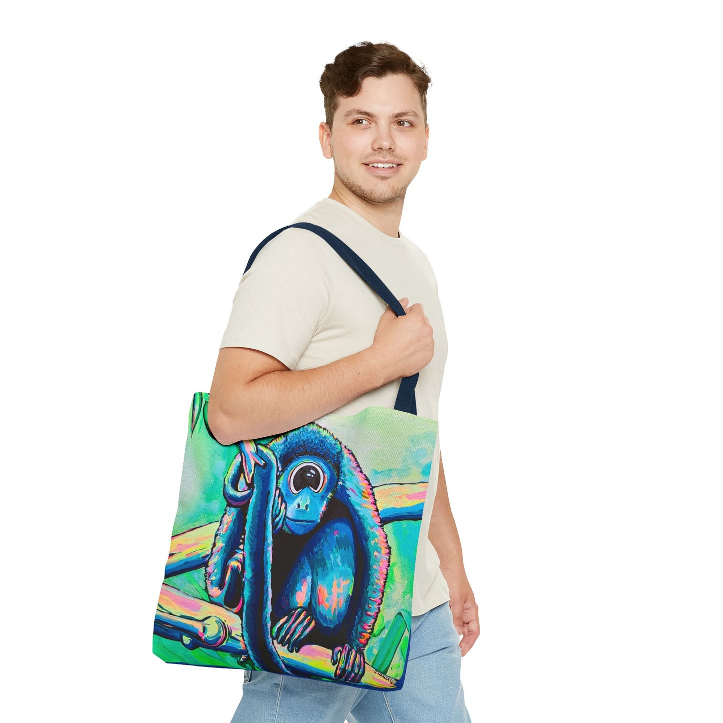 Premium Cyclops Monkey Tote Bag, Original Artist Design, Reusable Shopping Tote, Eco-Friendly