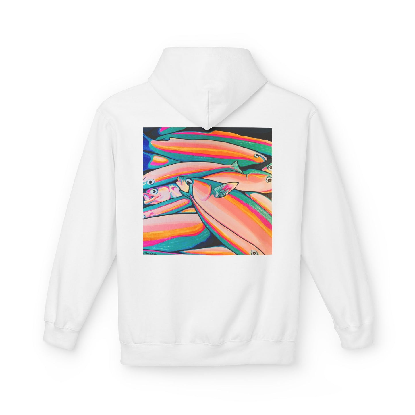 Unisex Neon Fish Soft Hoodie