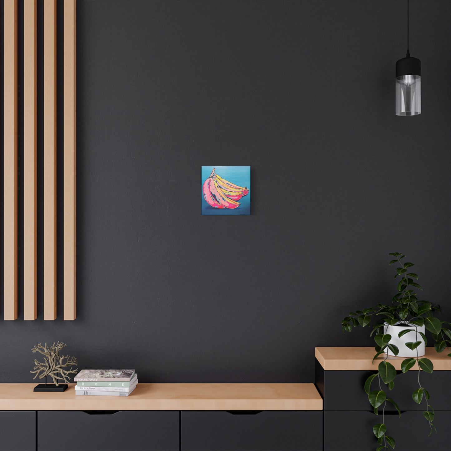 Neon Bananas Canvas Wall Art