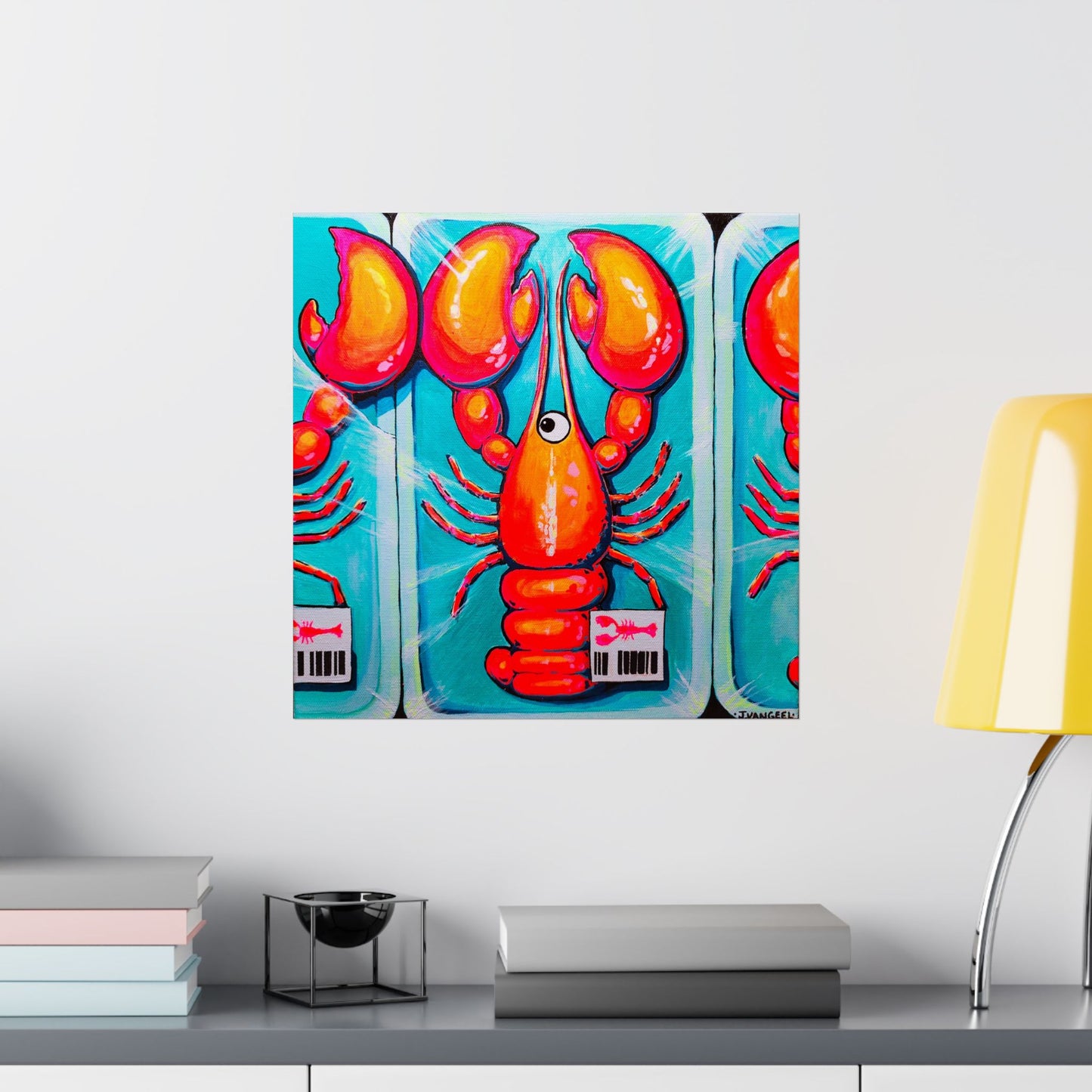 Neon Lobster Giclée Art Poster